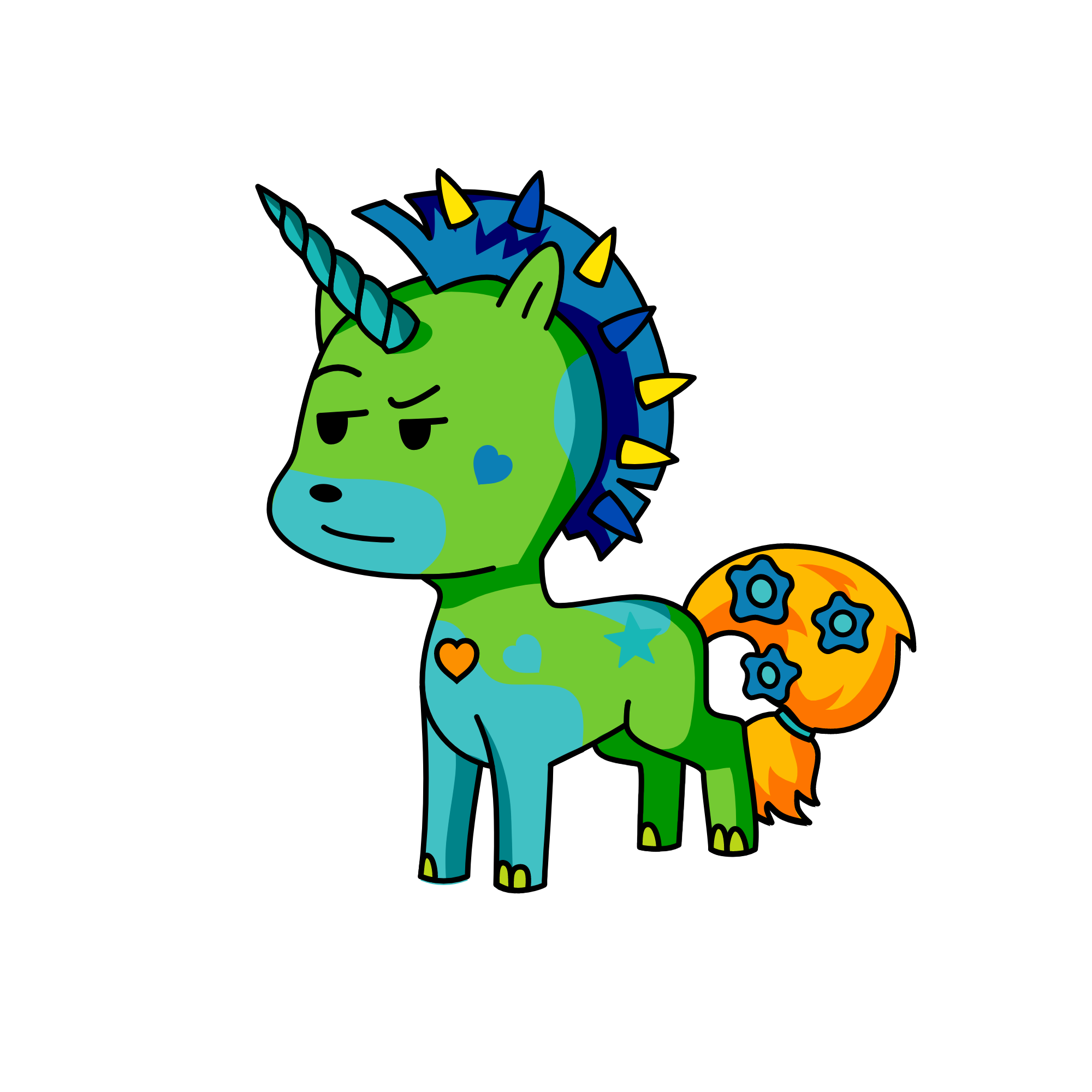 Blueyu, the unicorn