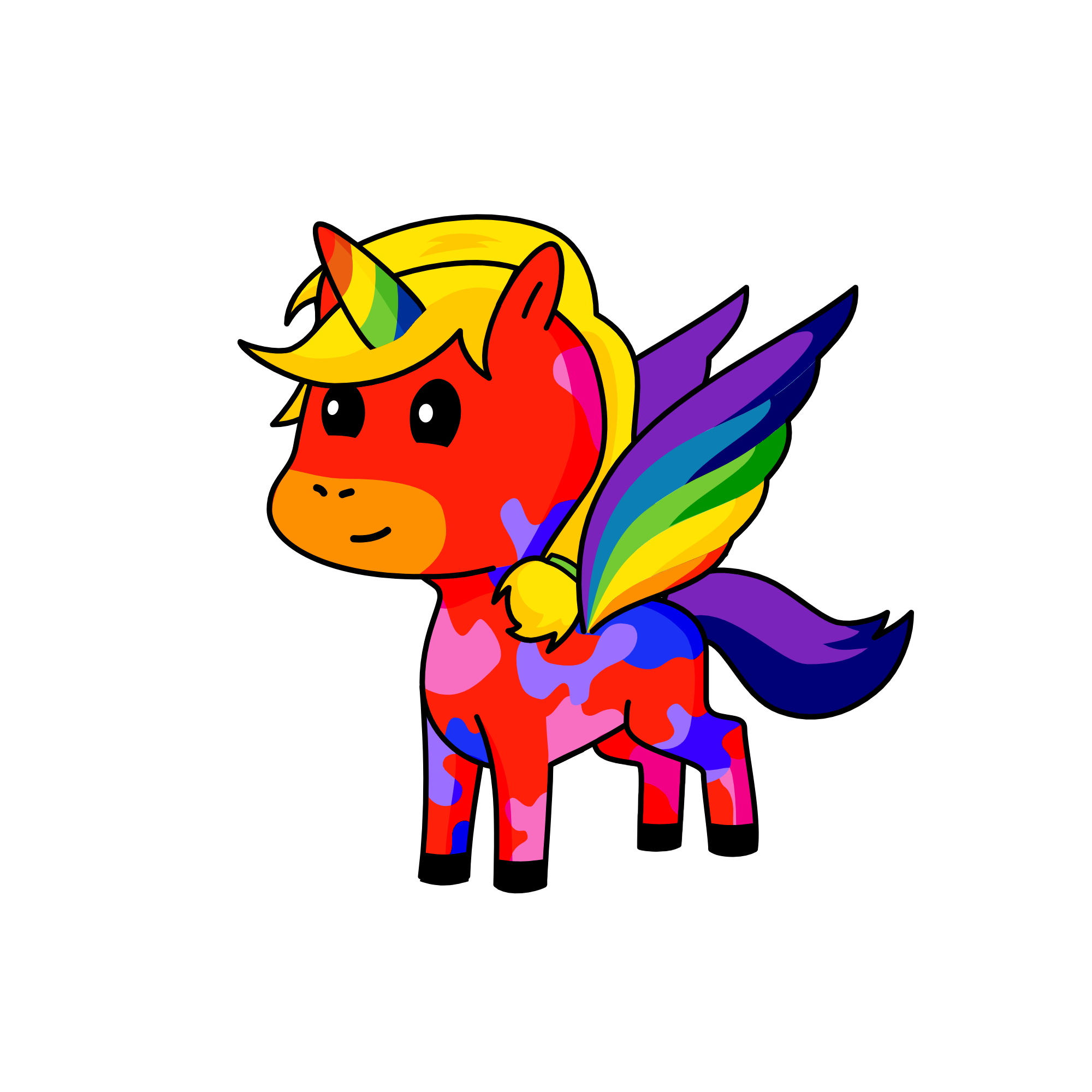 rainbow dash, the unicorn
