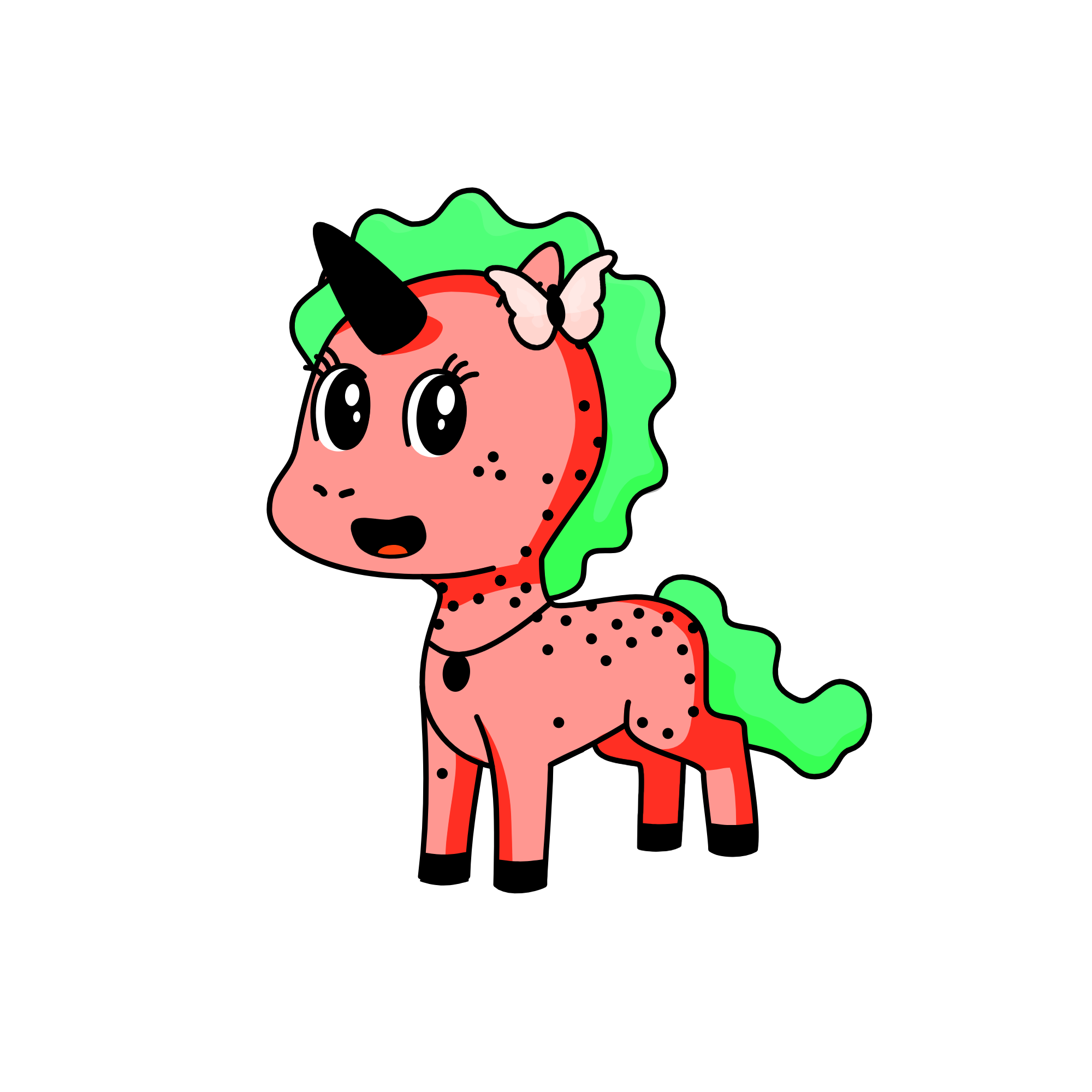 Strawberry, the unicorn