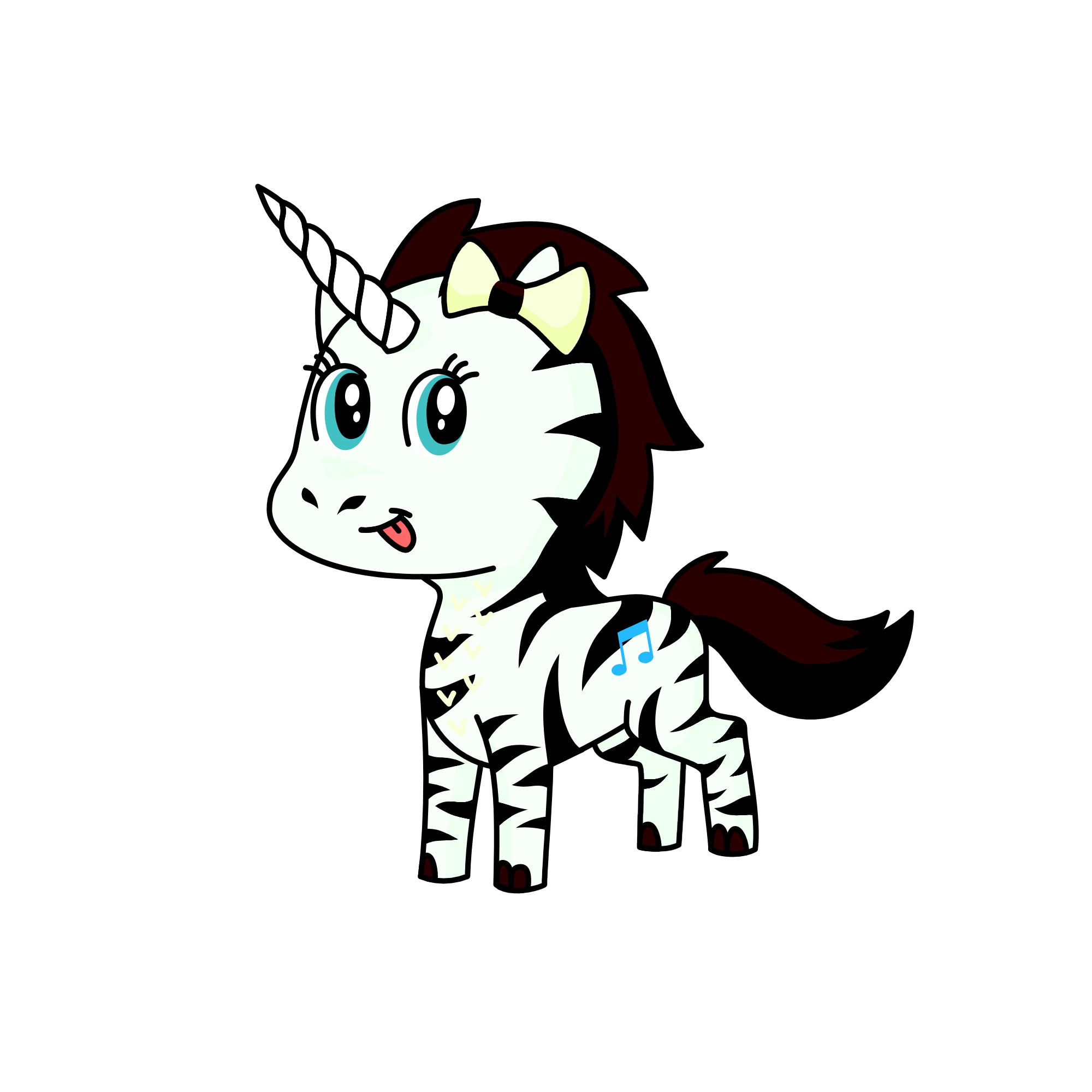 zebra, the unicorn