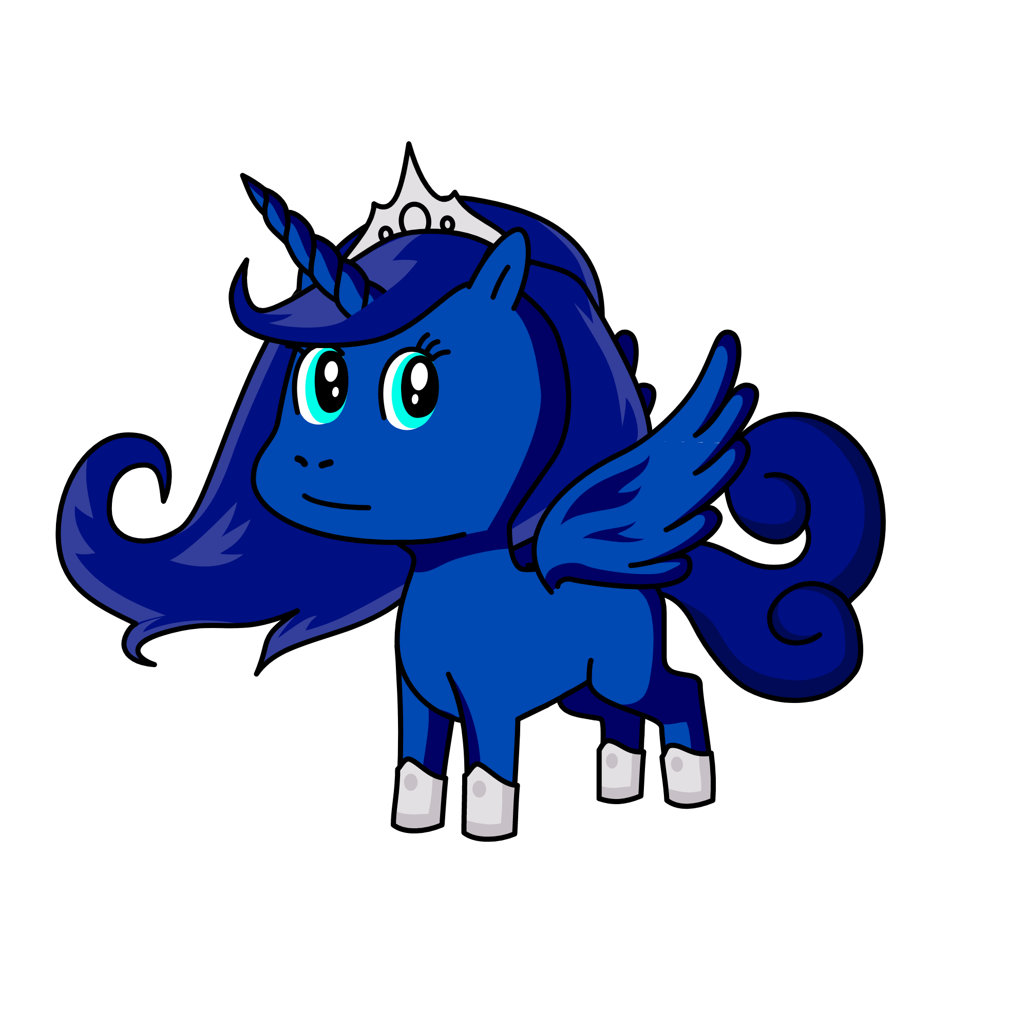 Luna Princess of the dreams and moon, the unicorn