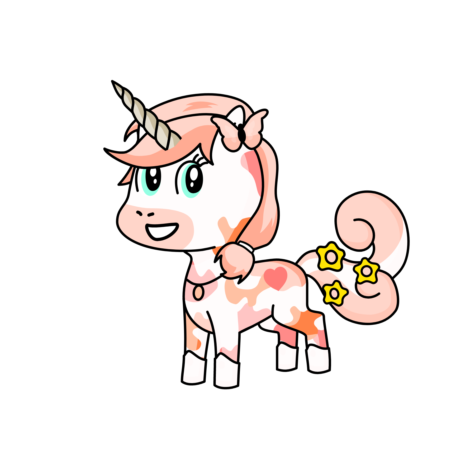 Melocotón, the unicorn