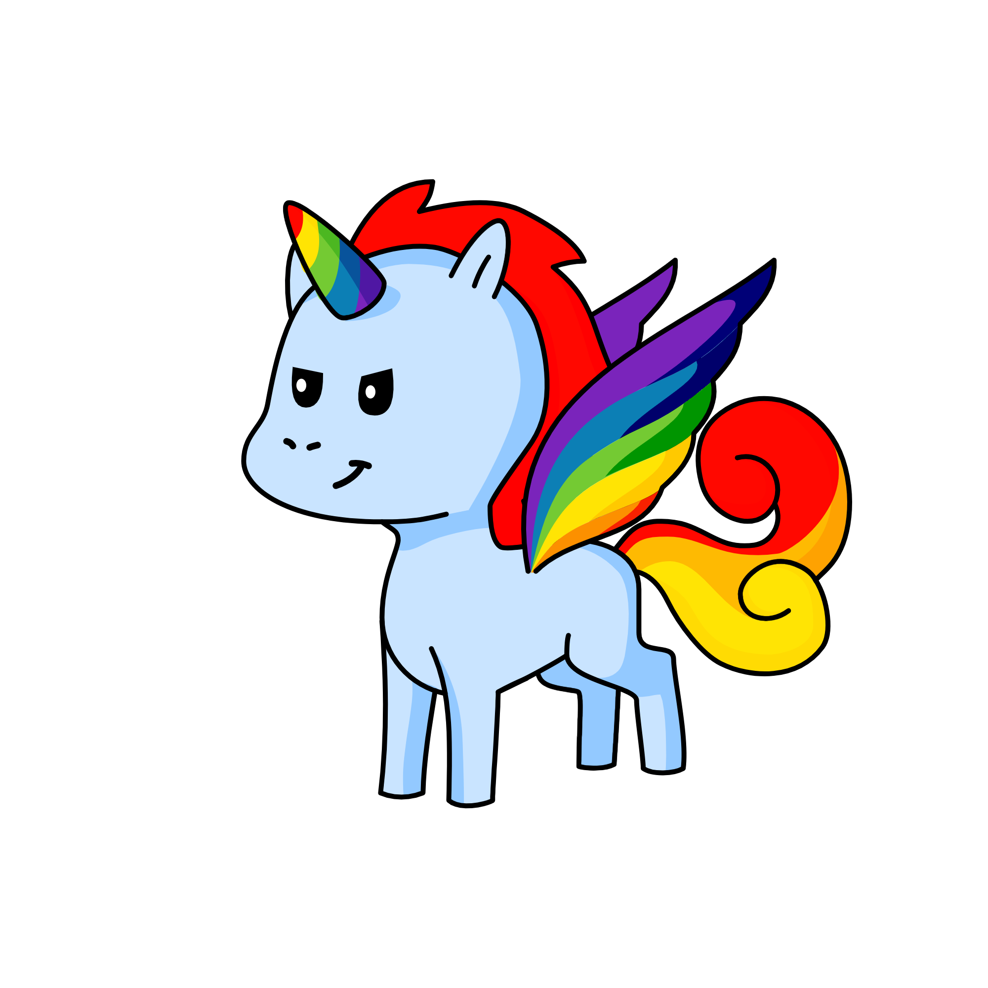 rainbowdash, the unicorn