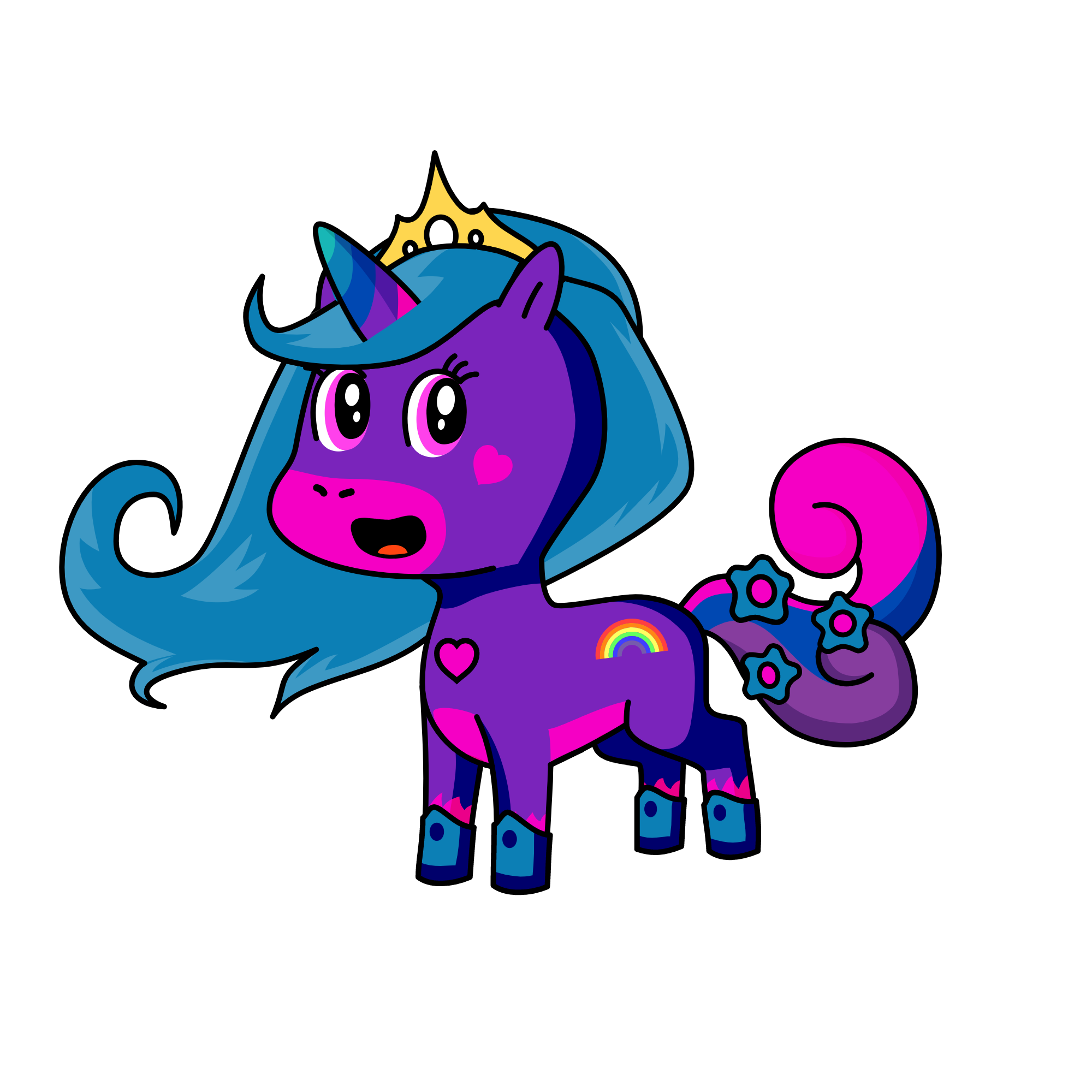 BLUEPİNKPURPLE, the unicorn