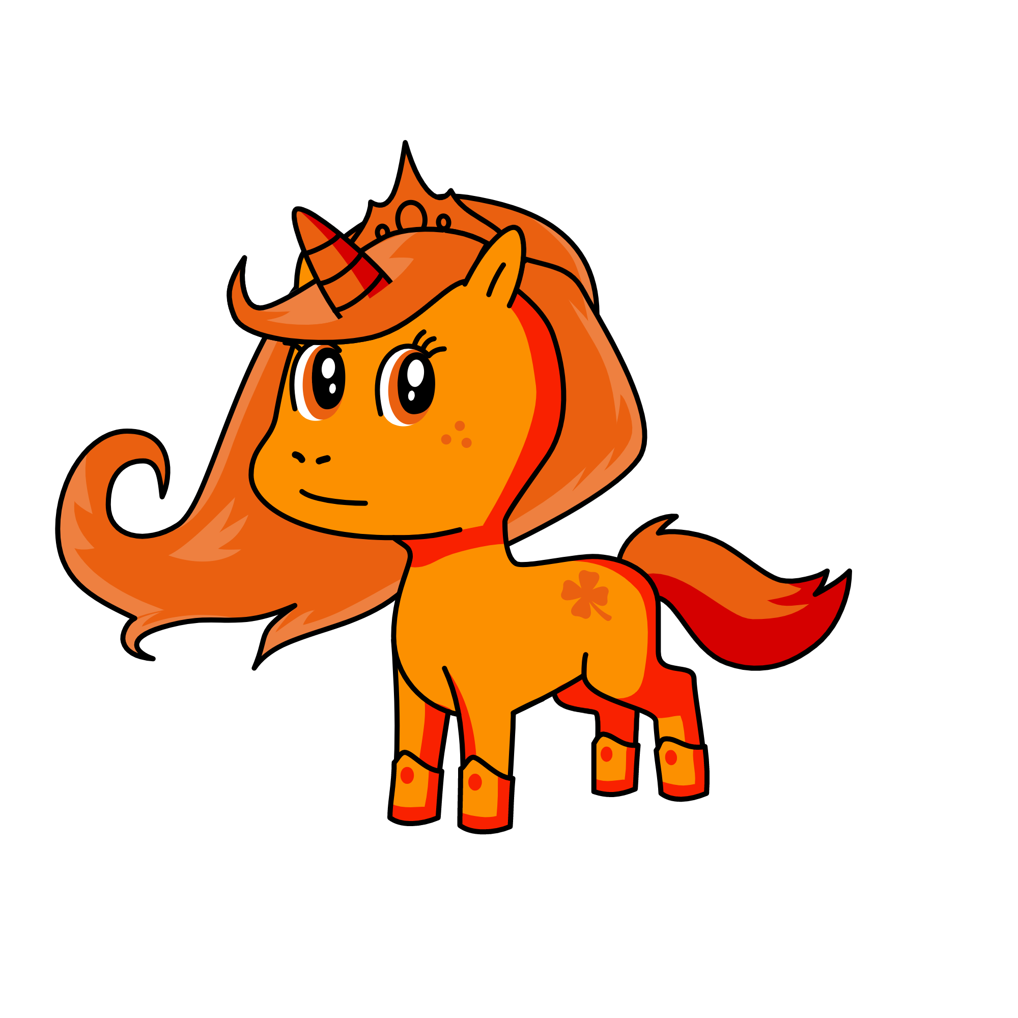orange mow, the unicorn