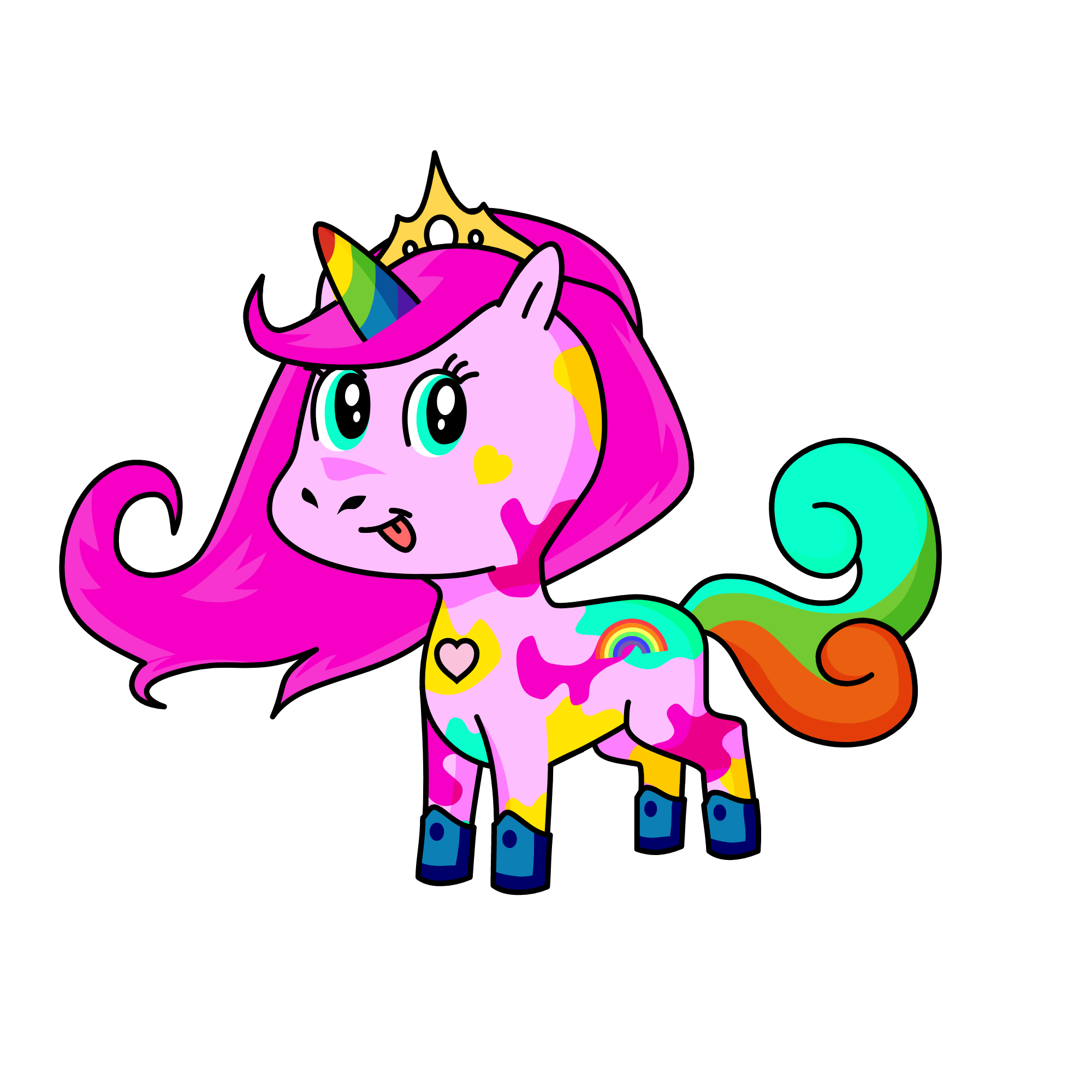 Rainbow, the unicorn