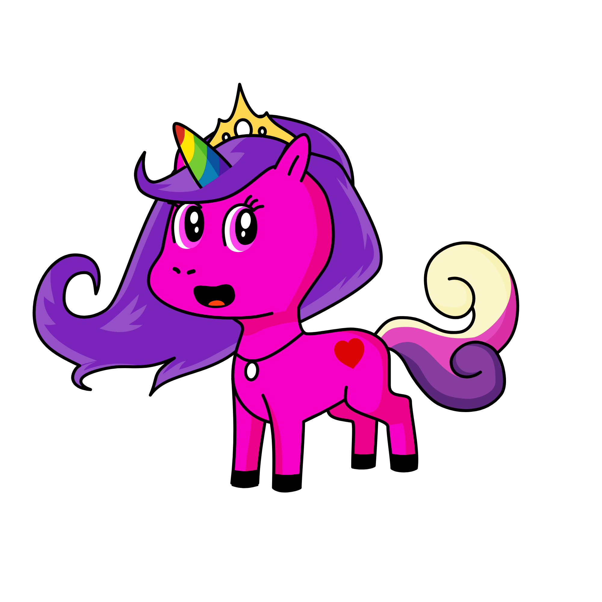 princes pink, the unicorn