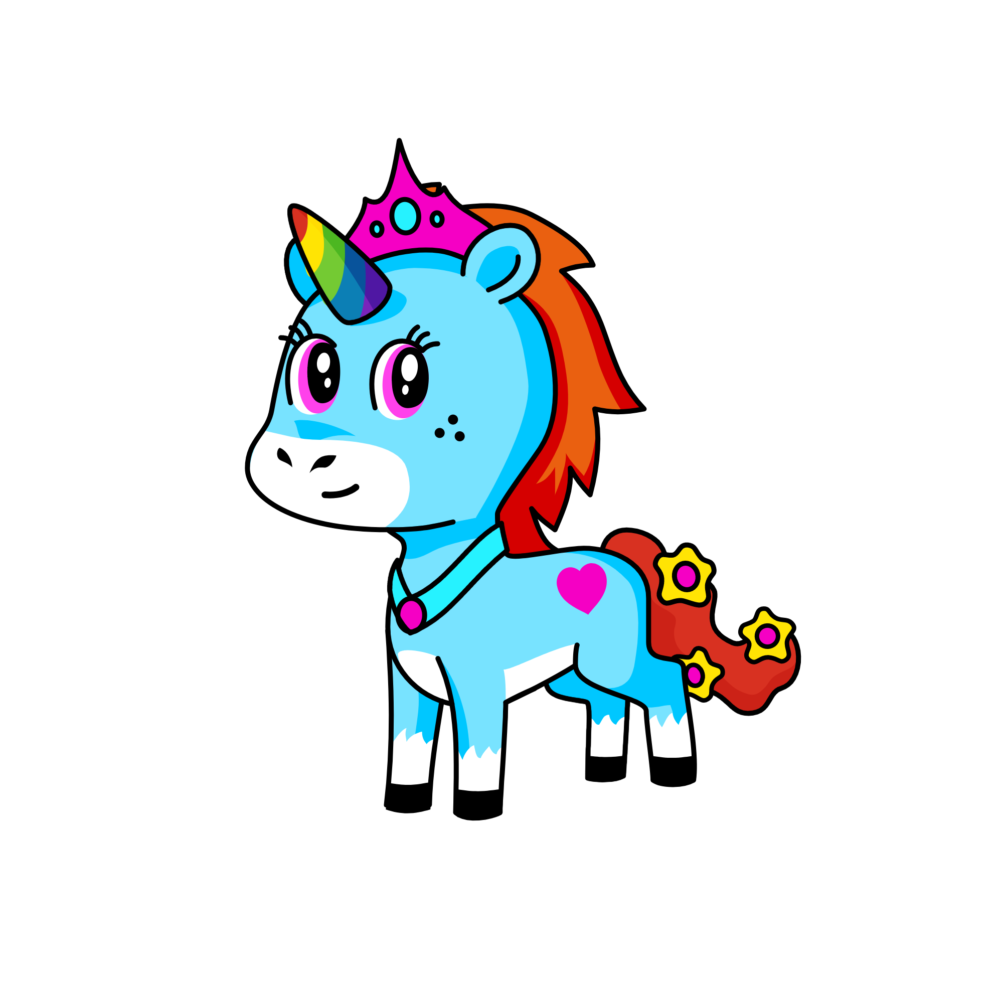Infinite Girl Rainbow , the unicorn