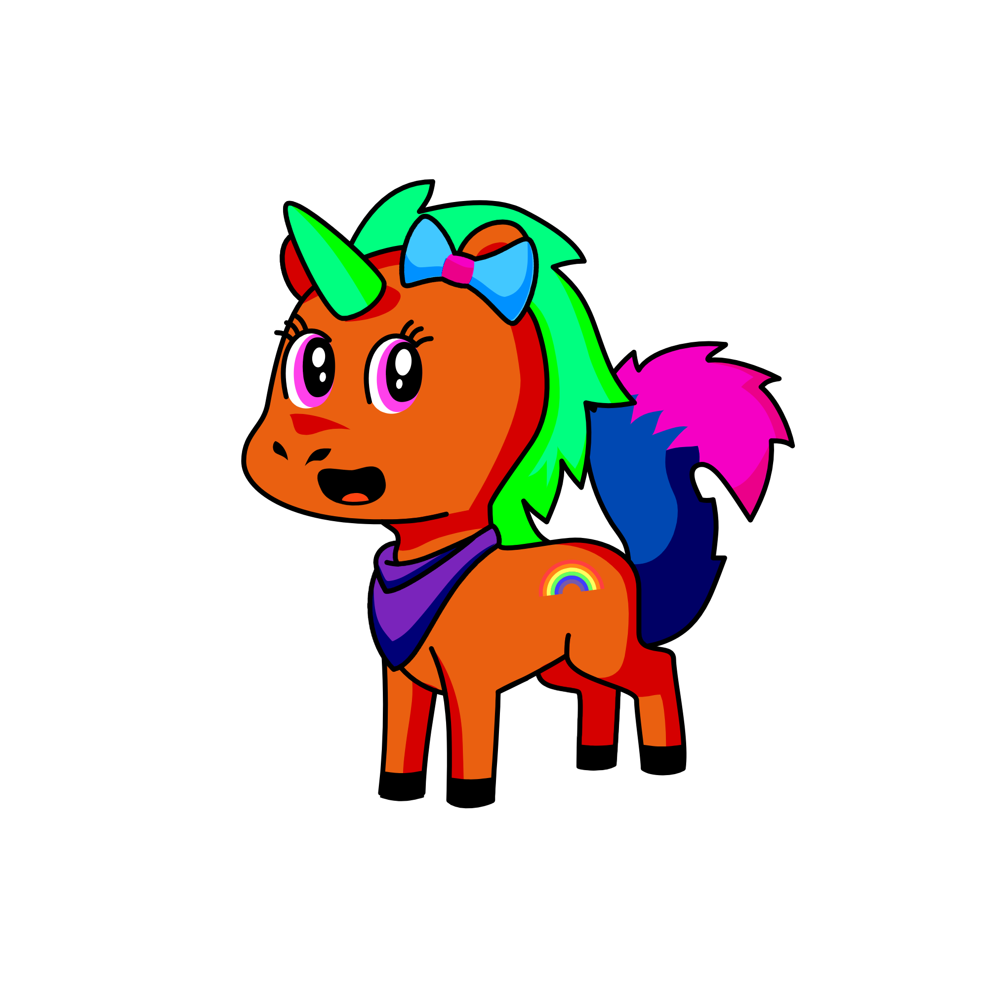 FLUFFY UNICORN TWINKLE TOES, the unicorn