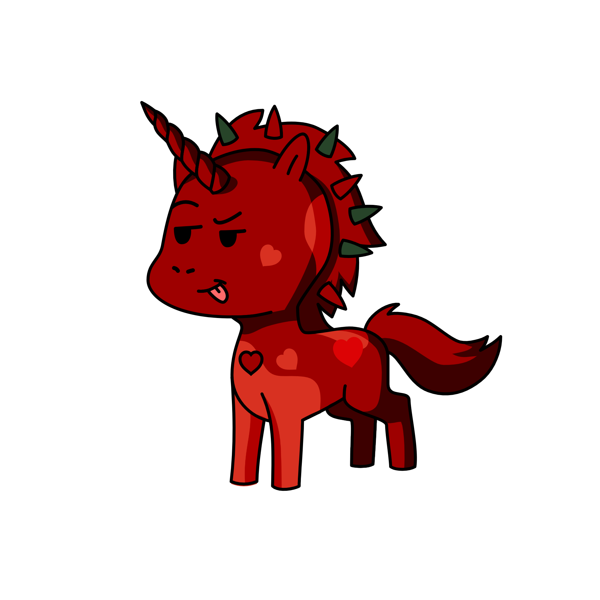 red, the unicorn