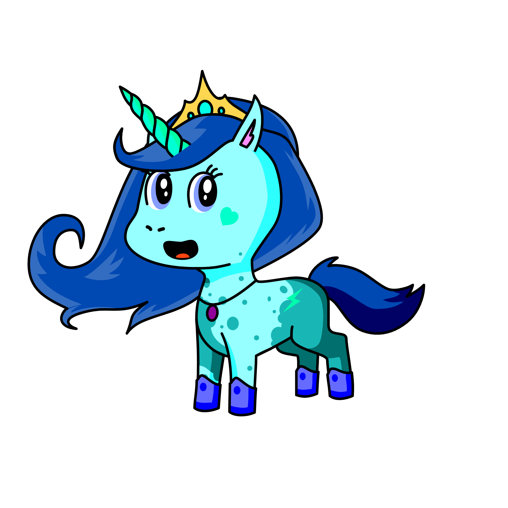 Snowaly, the unicorn
