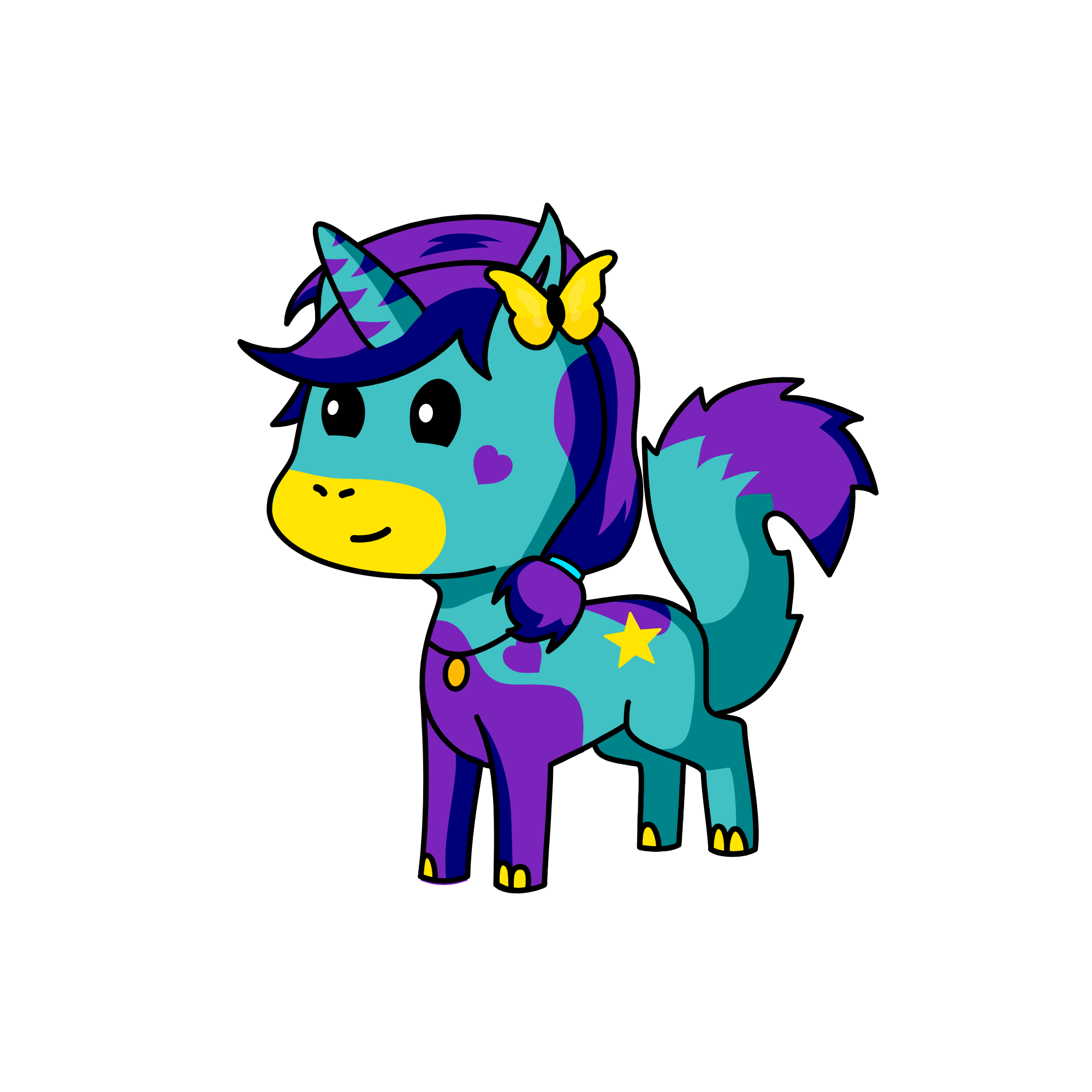 rainbow glitter sparkle, the unicorn