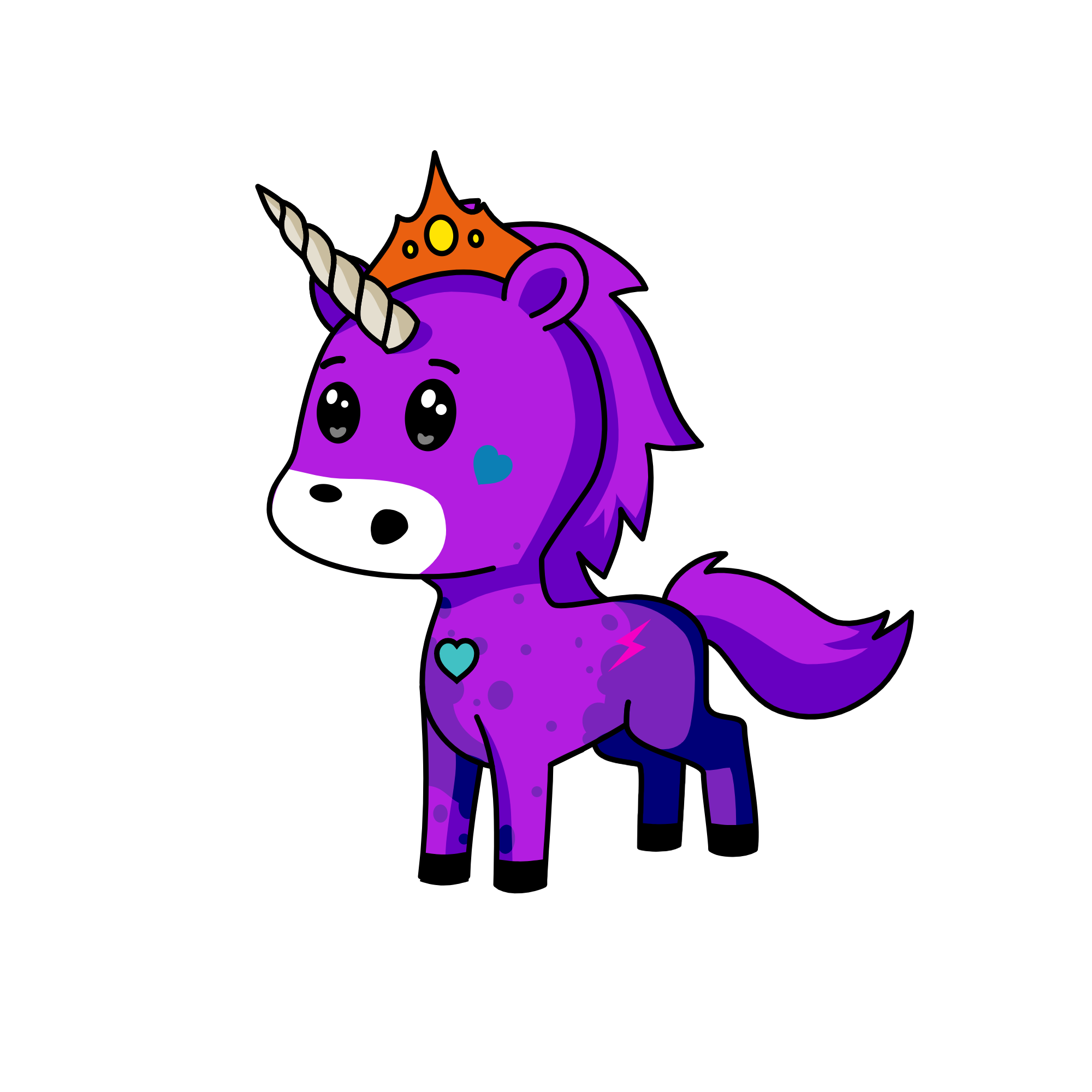 purple unicorn guy, the unicorn