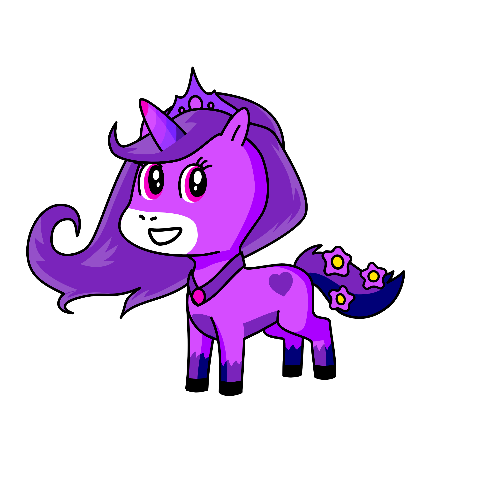 Violet, the unicorn