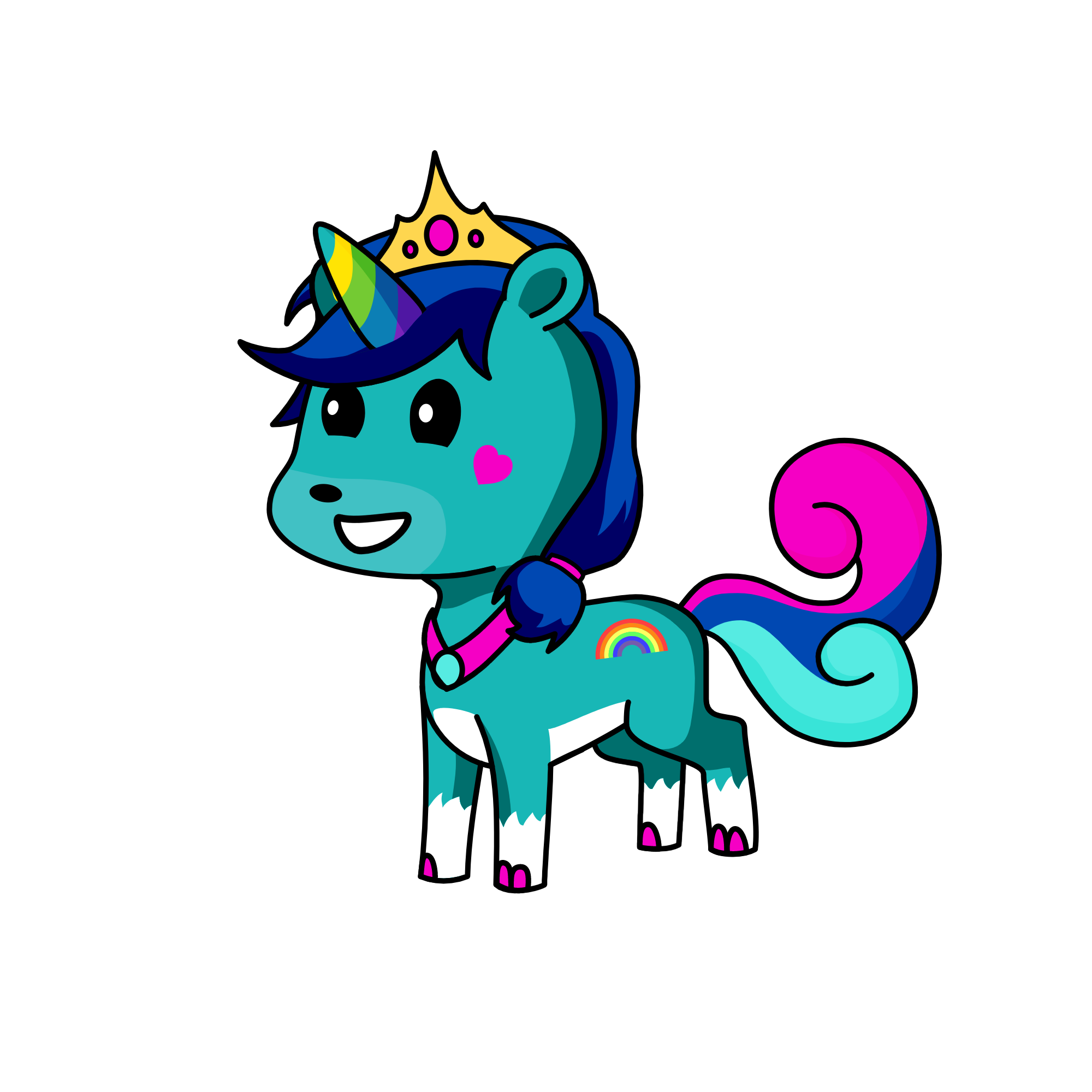 Rainbow, the unicorn