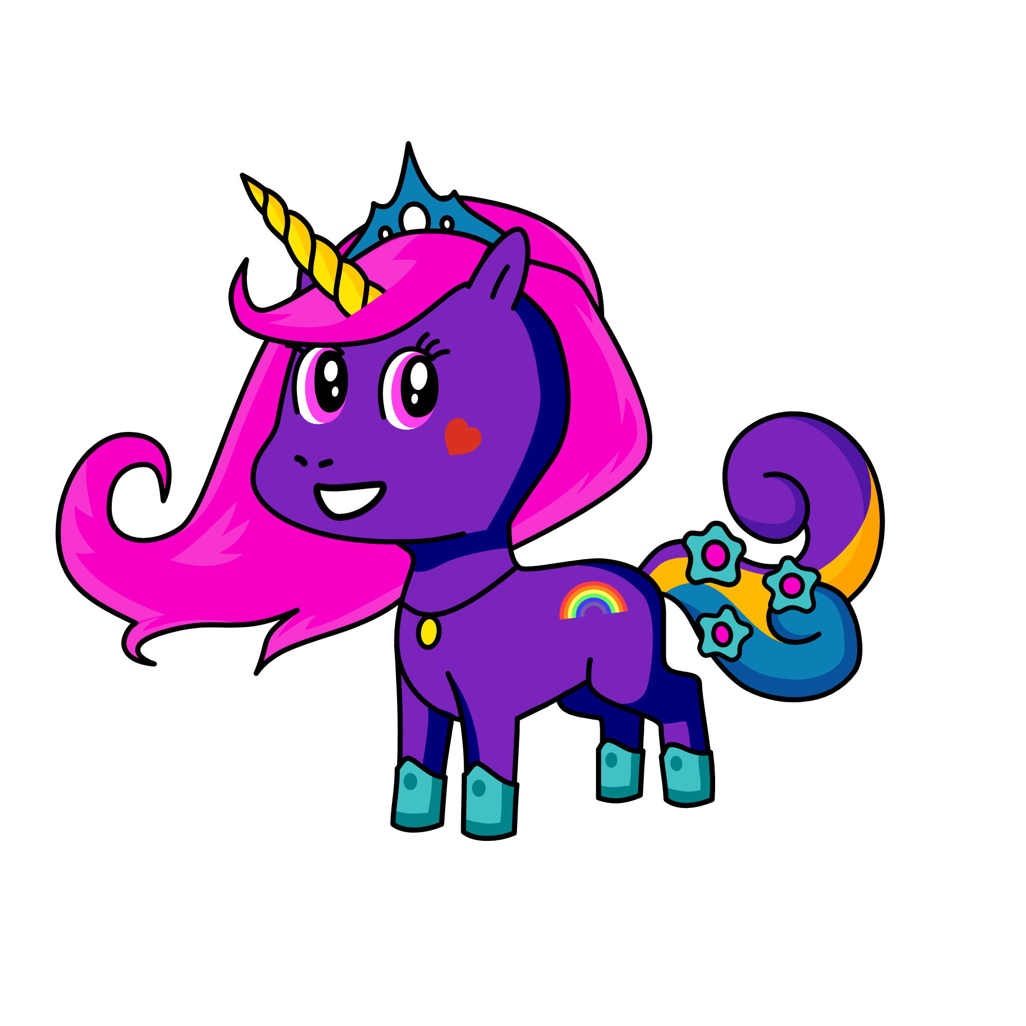 Midnight Rainbow, the unicorn