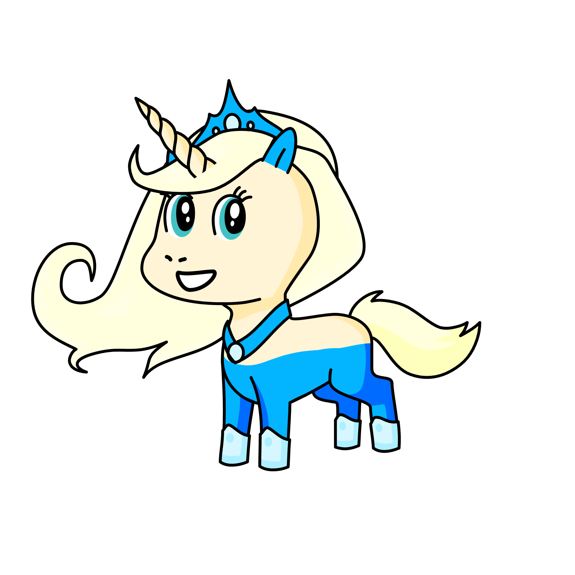 Queen Elsa, the unicorn