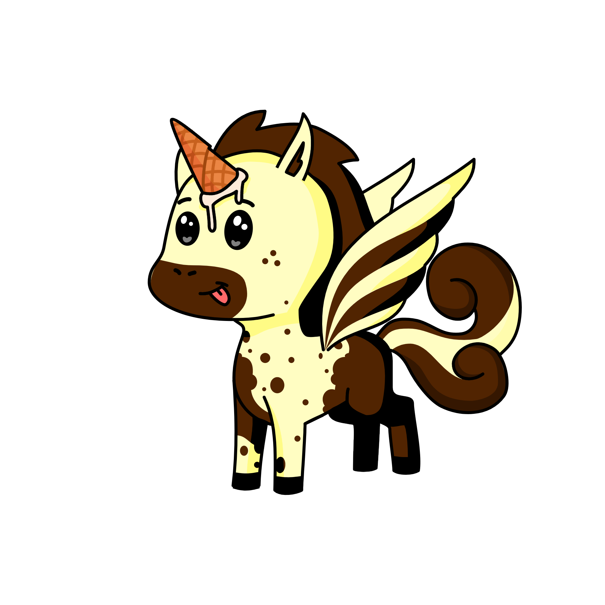 Chocolate n' Vanilla Swirl Ice Cream, the unicorn