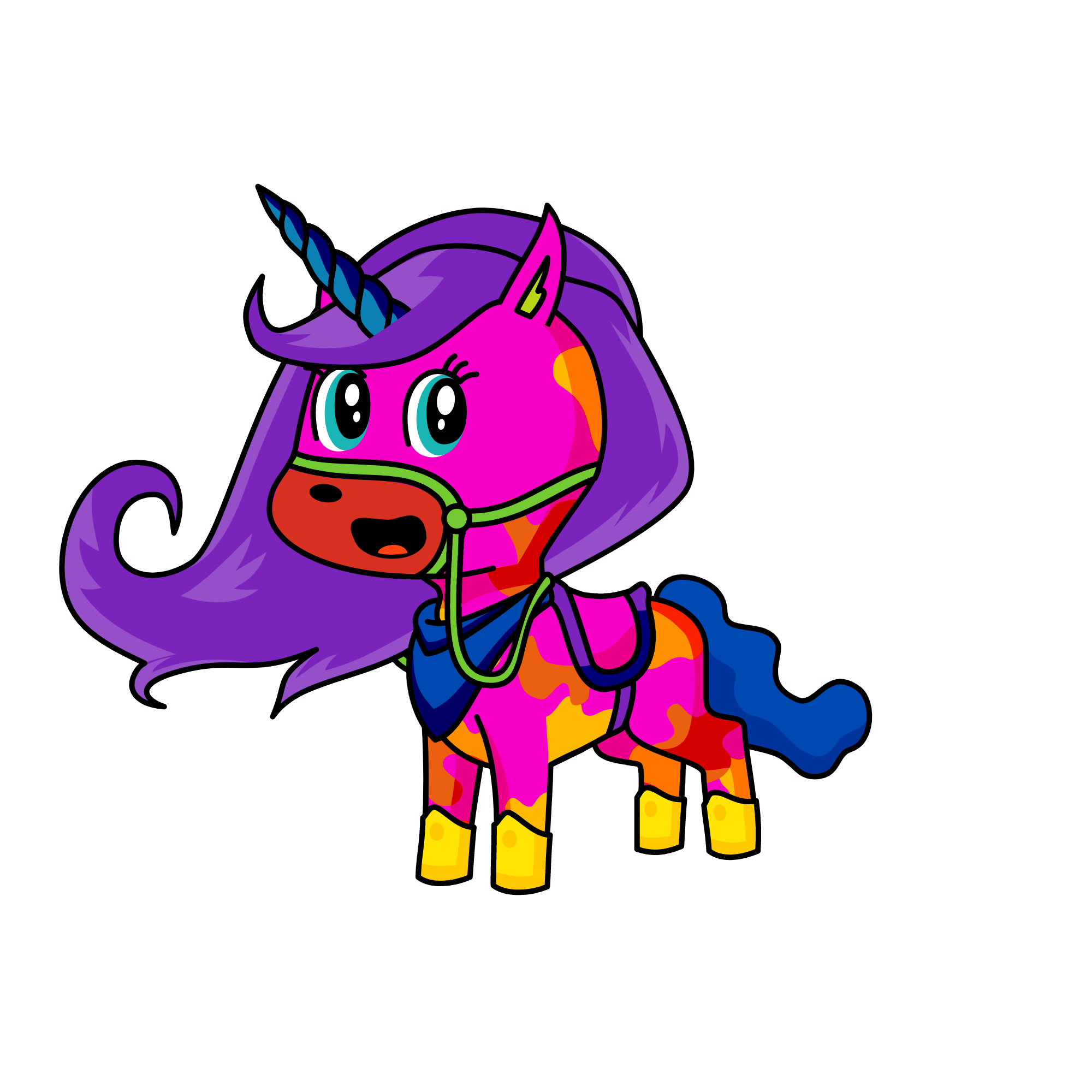Rainbow, the unicorn