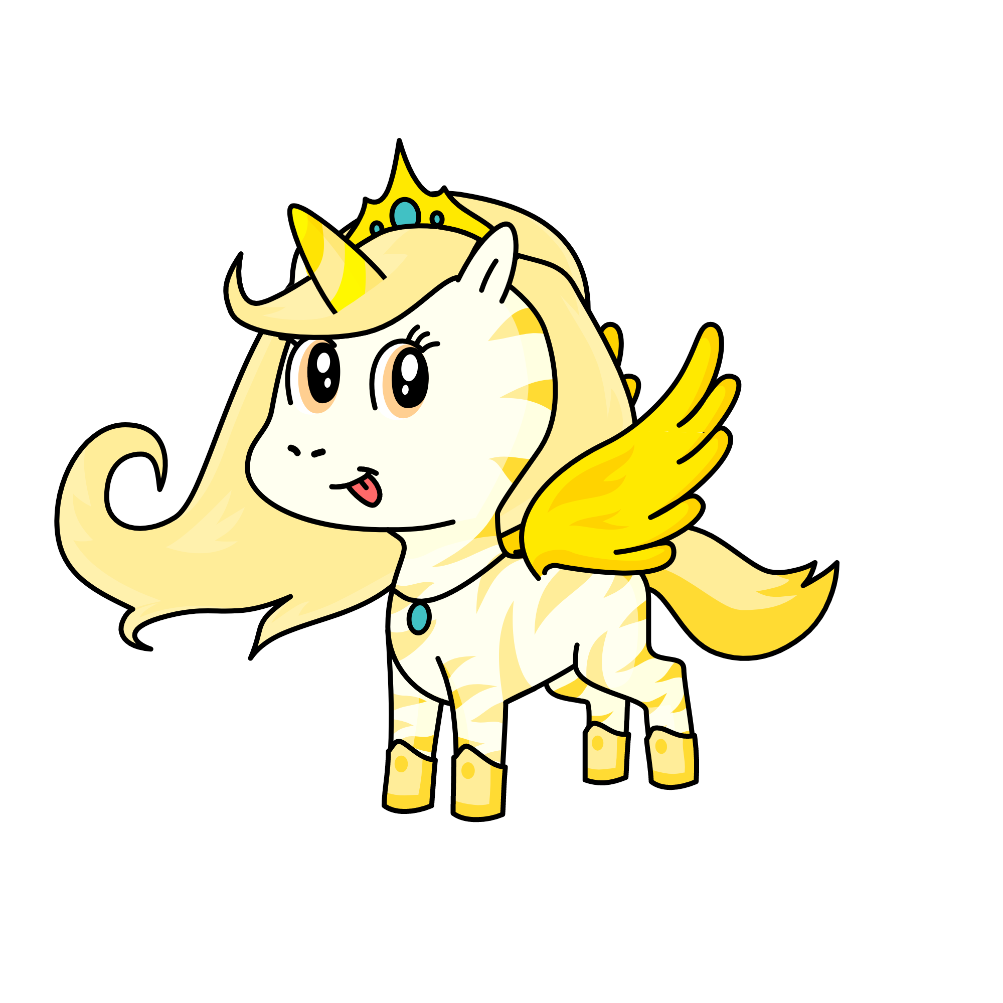 gold, the unicorn