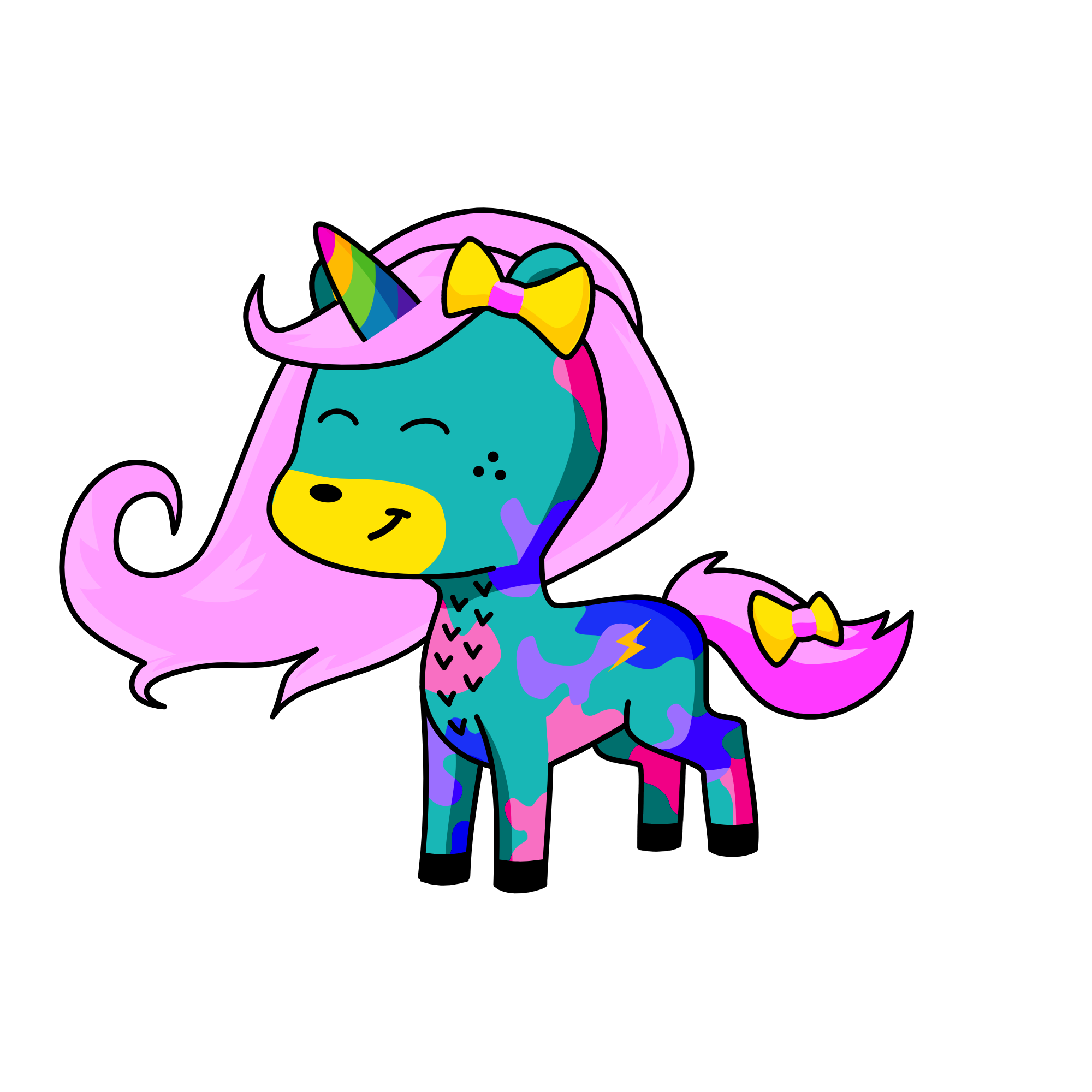 Rainbow, the unicorn