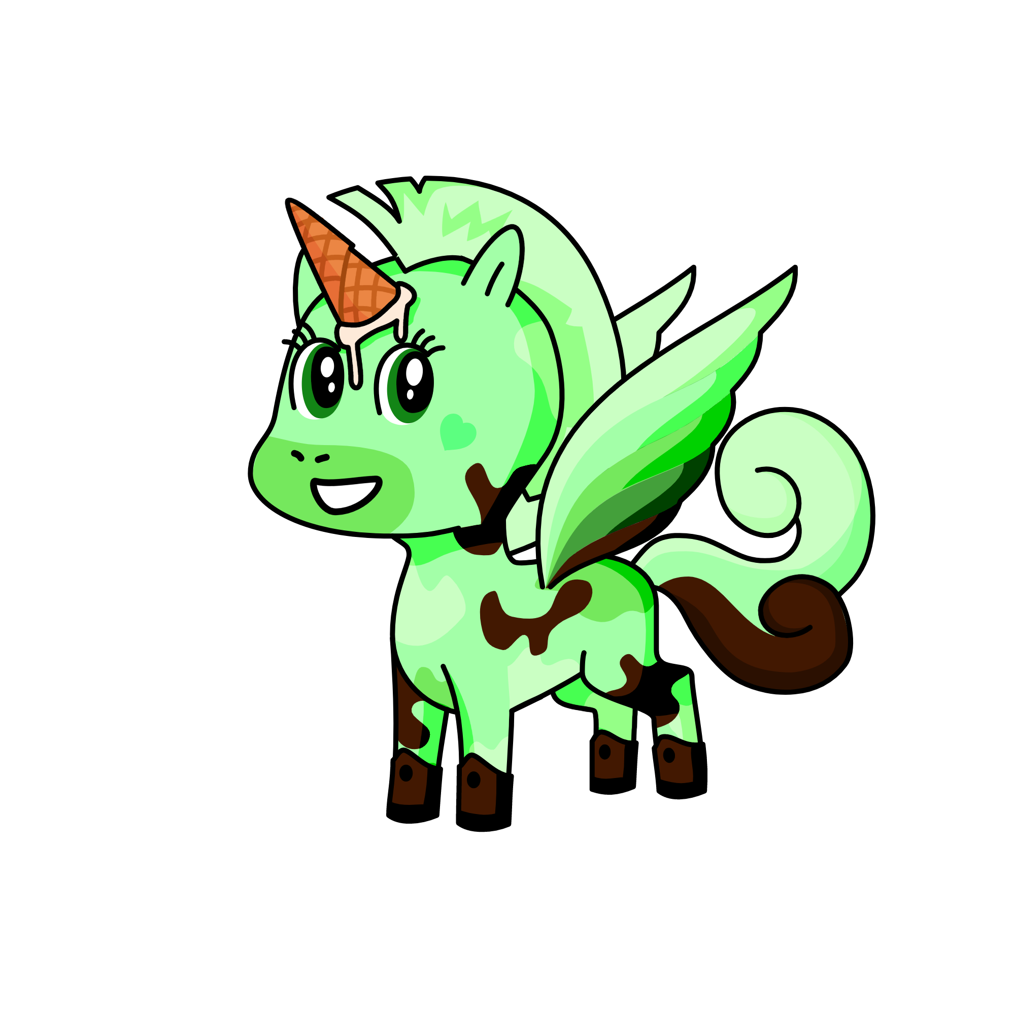 Mint Ice Cream, the unicorn