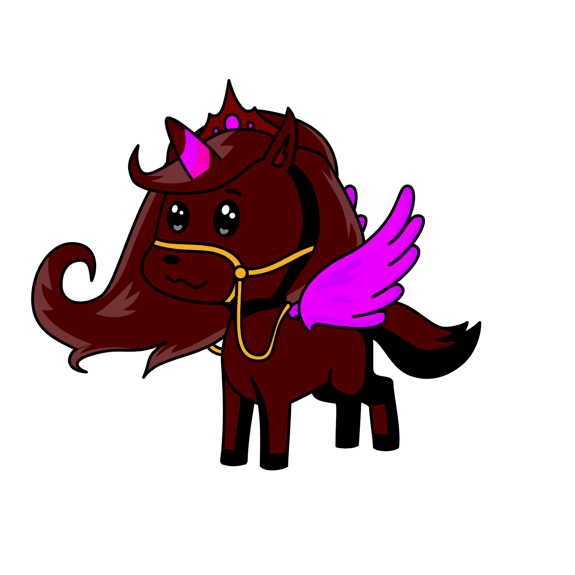  queen of the hchocoleit and Strawberry, the unicorn