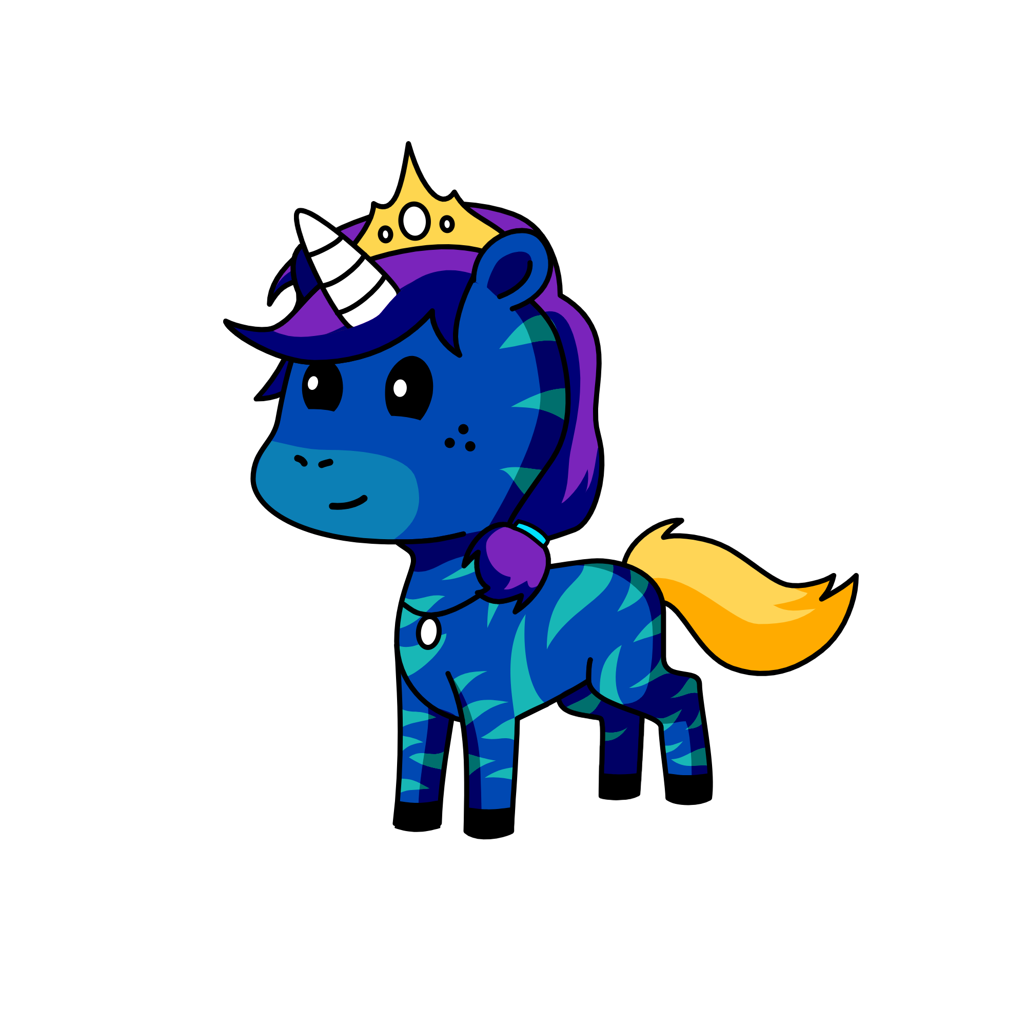 bleu, the unicorn