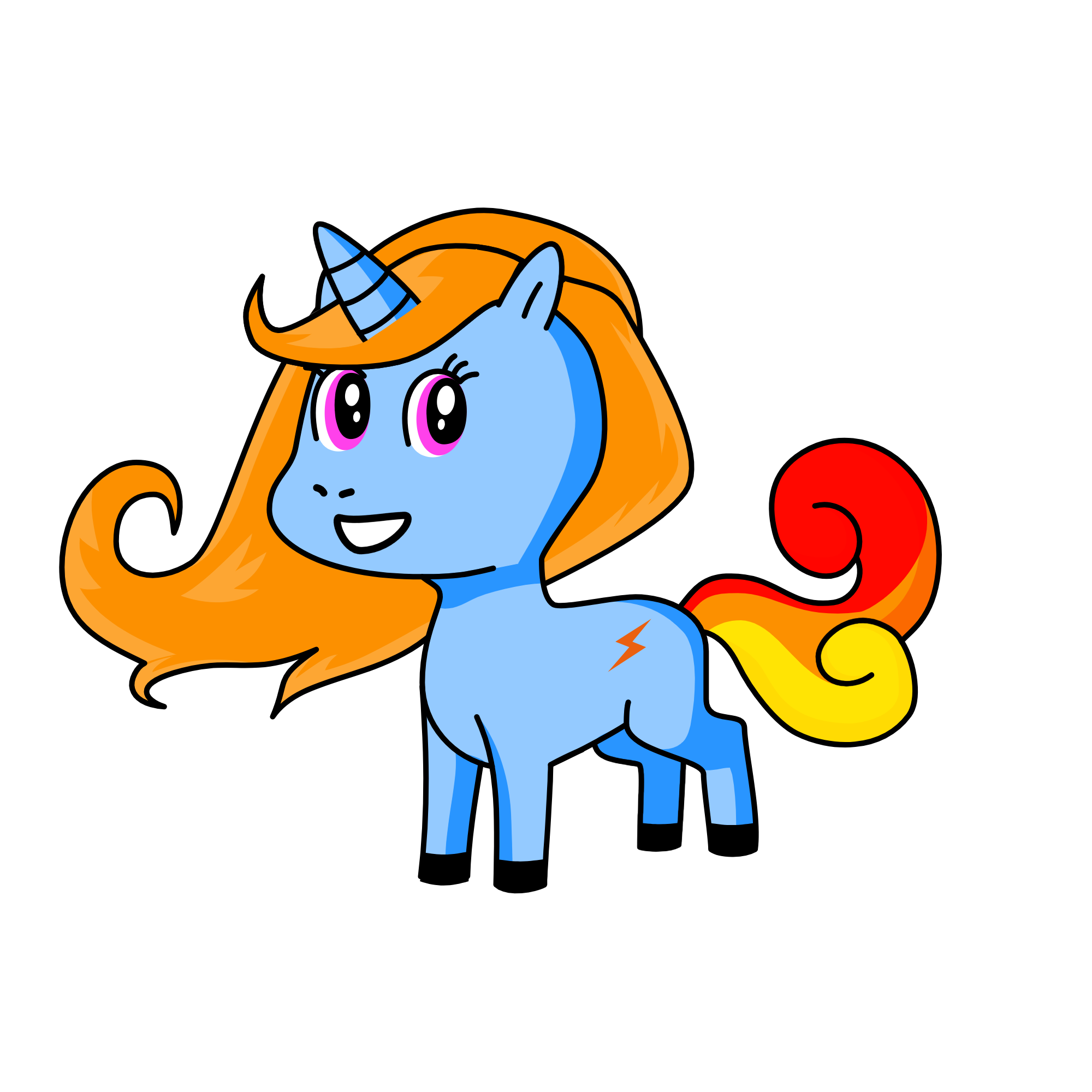 Rainbow Dash, the unicorn