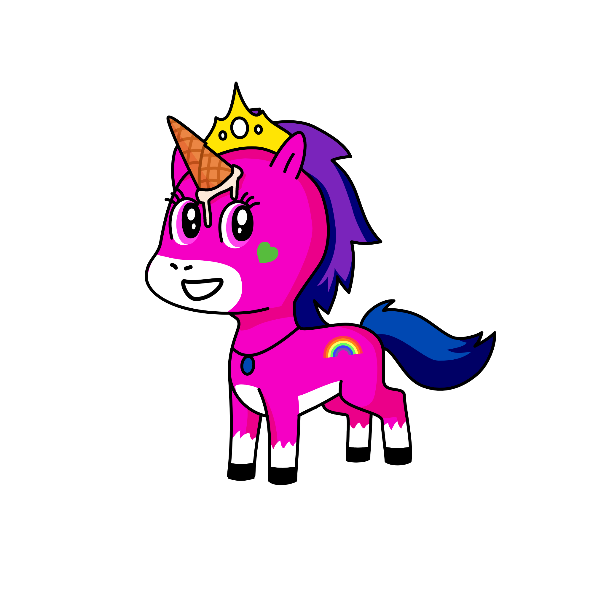 Princesses Ice cream , the unicorn