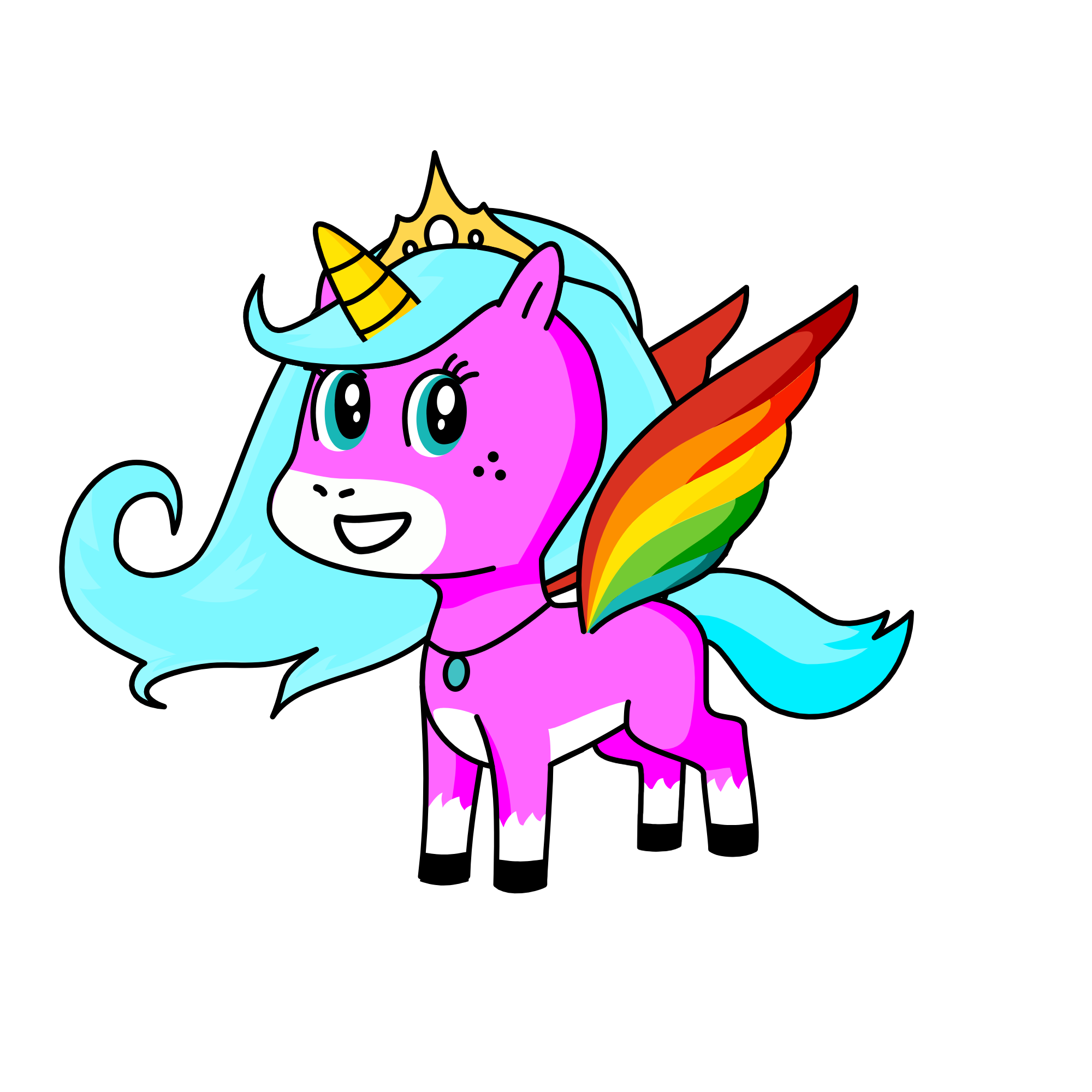 Rainbow, the unicorn