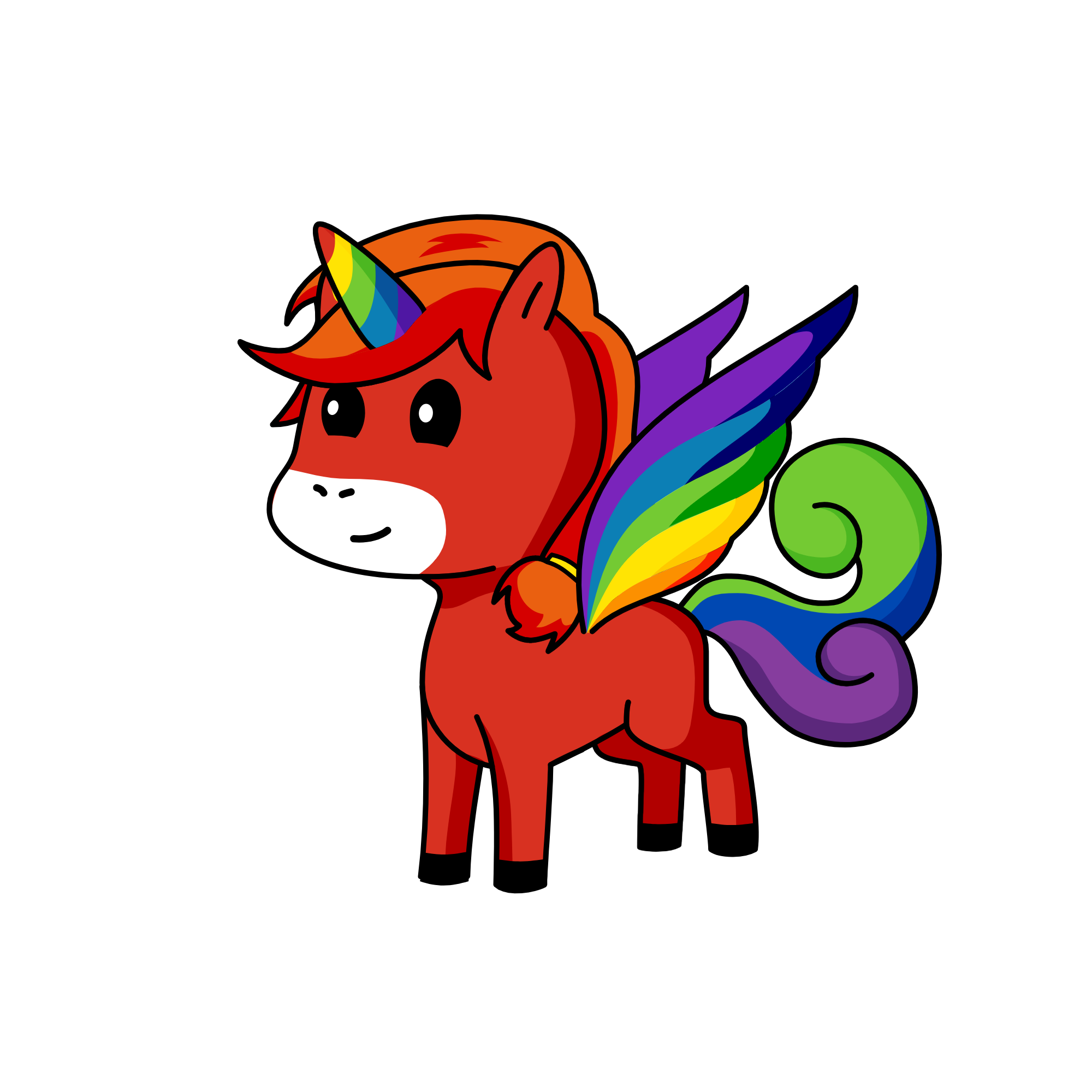 Rainbow, the unicorn