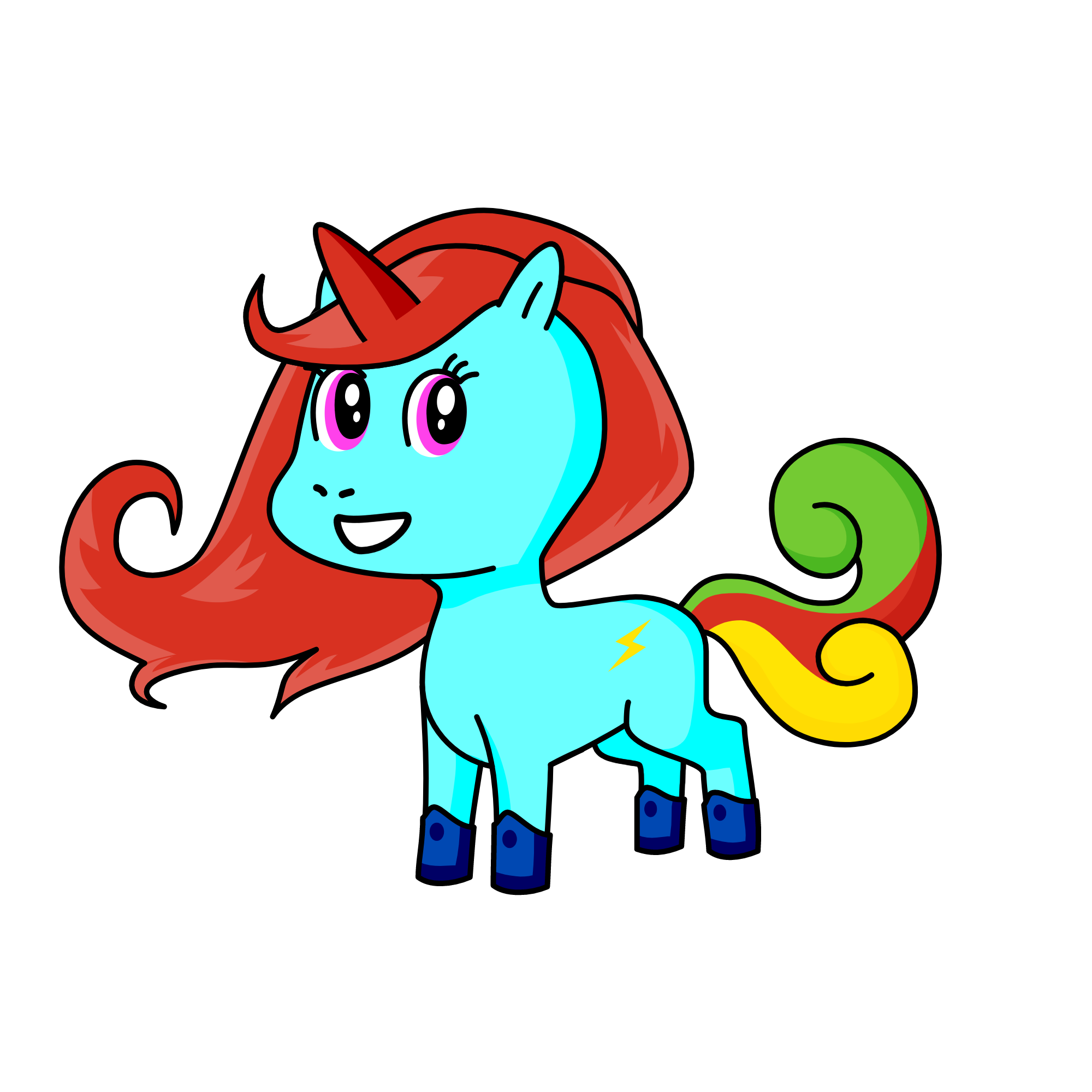 Rainbow Dash, the unicorn