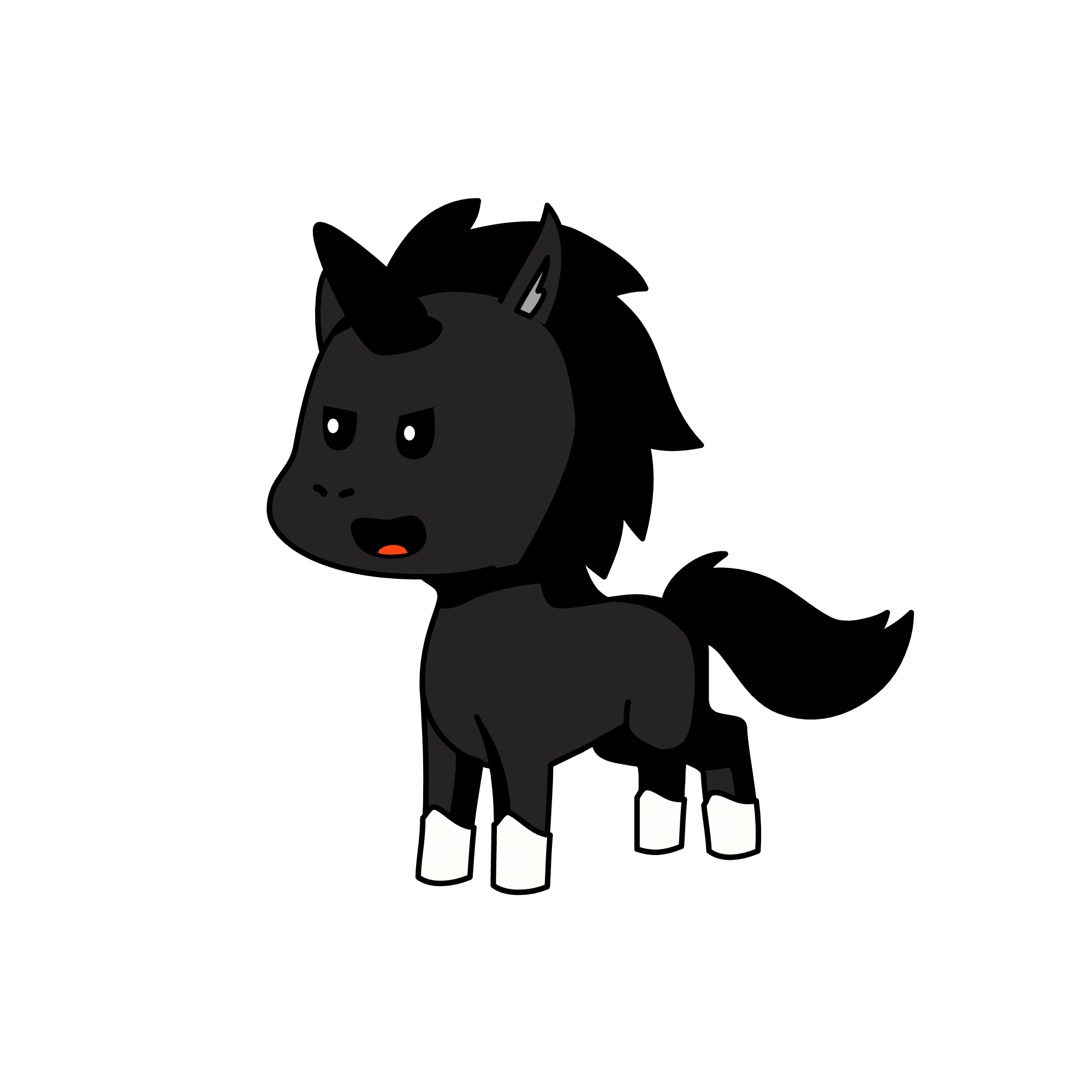 Cartoon Cat, the unicorn