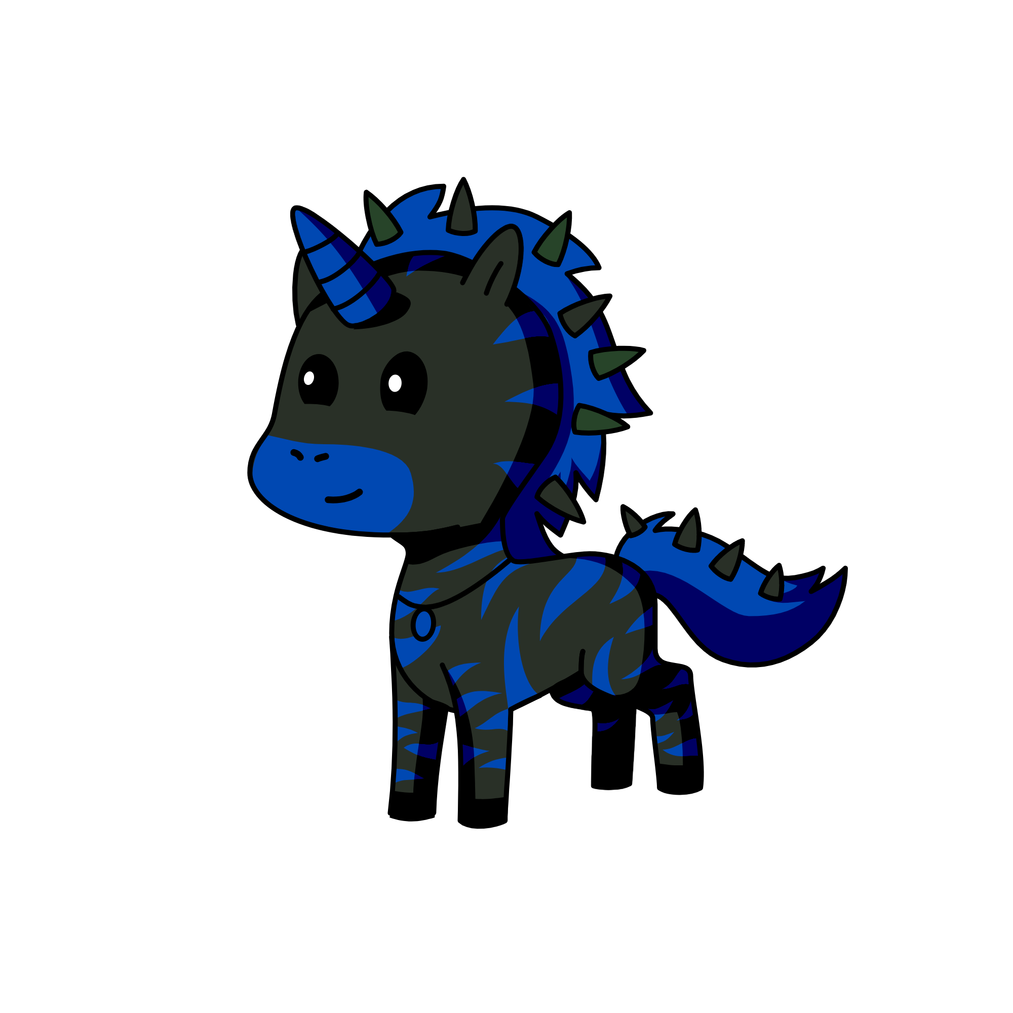 Black, the unicorn