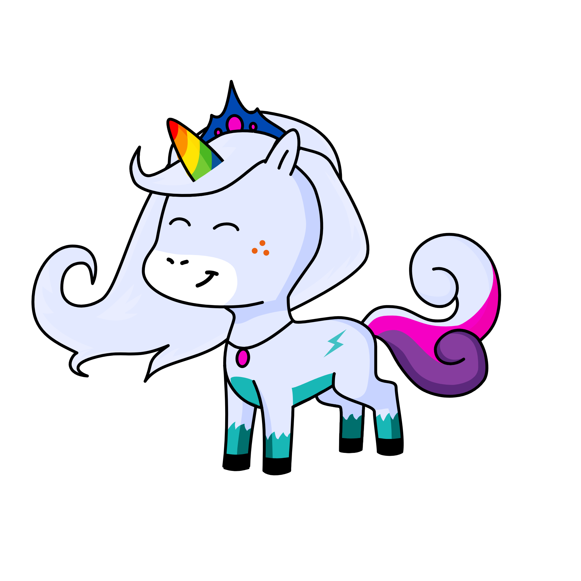 Rainbow Dash, the unicorn