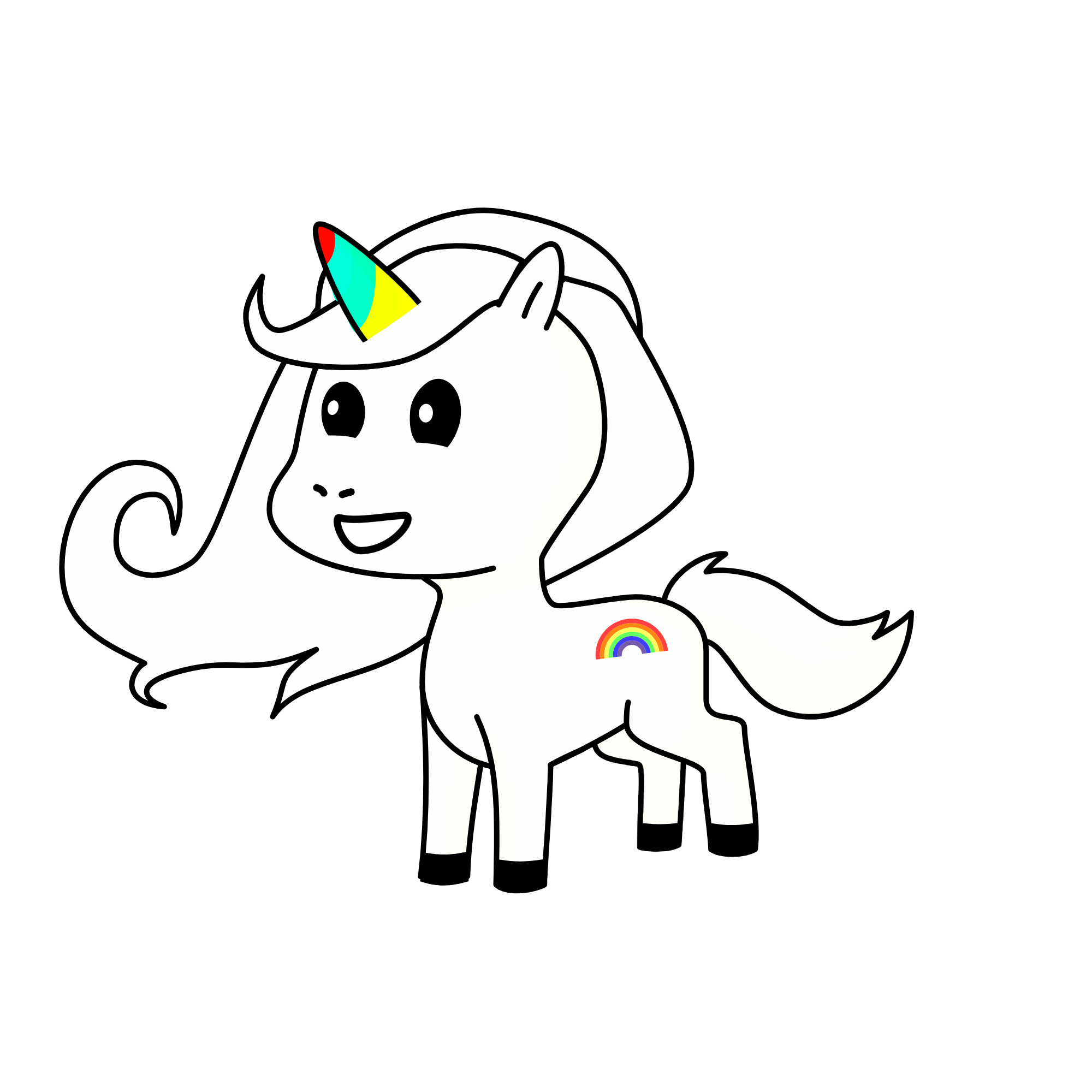 Rainbow King, the unicorn