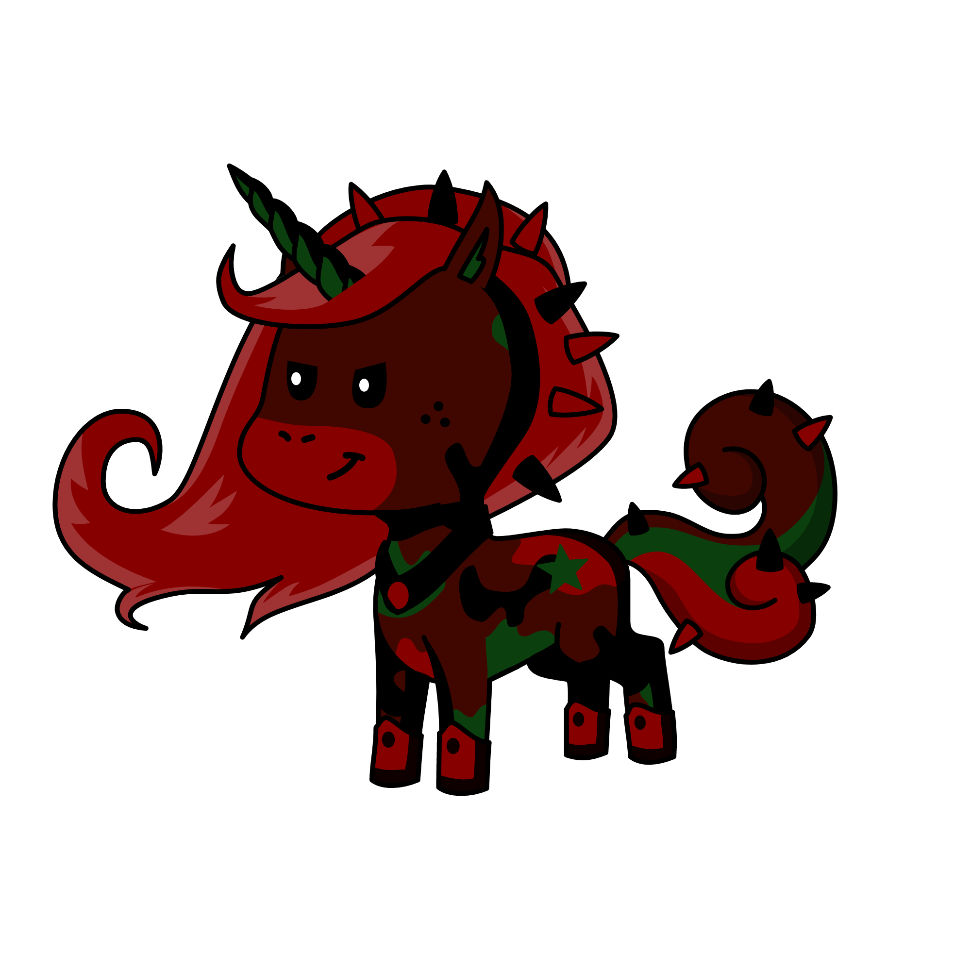Back, the unicorn