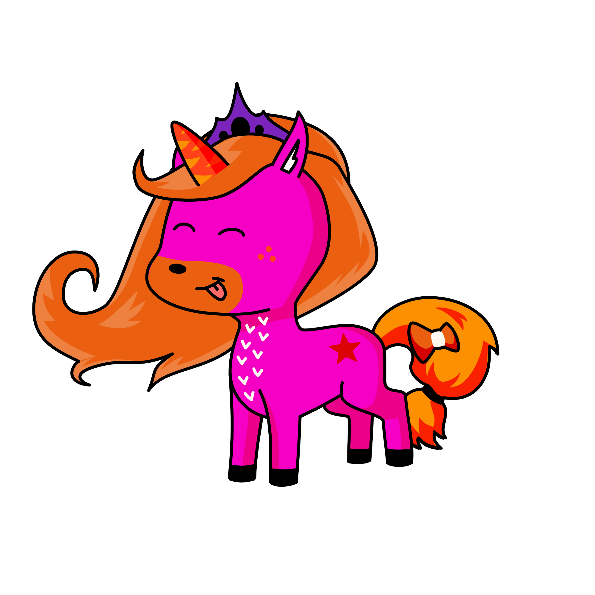 Flames, the unicorn