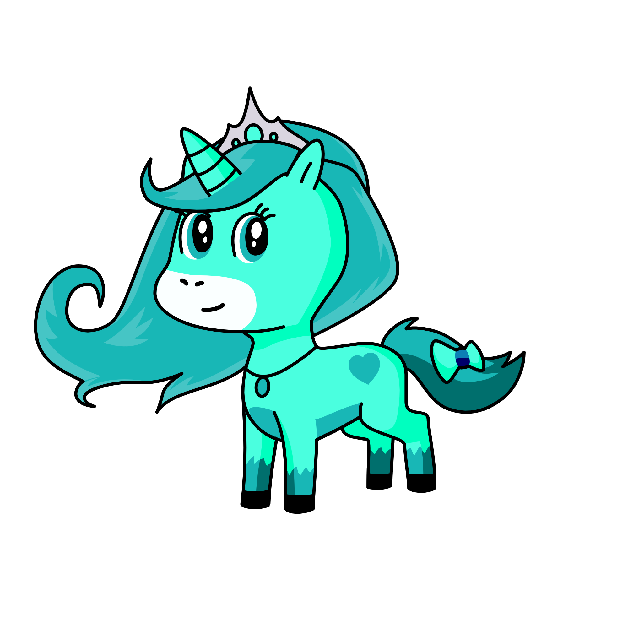 Princess Aqua of the Sea Kingdom, the unicorn