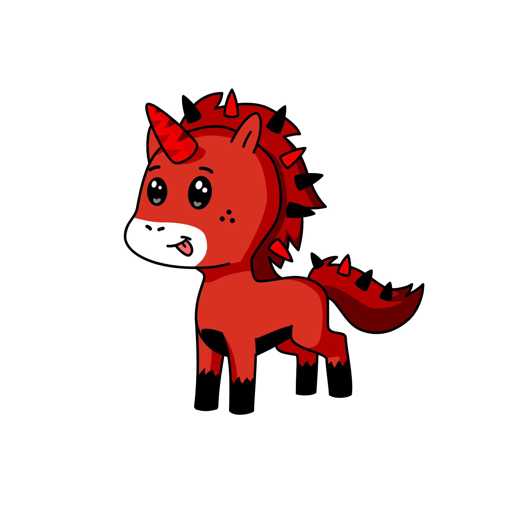 red, the unicorn