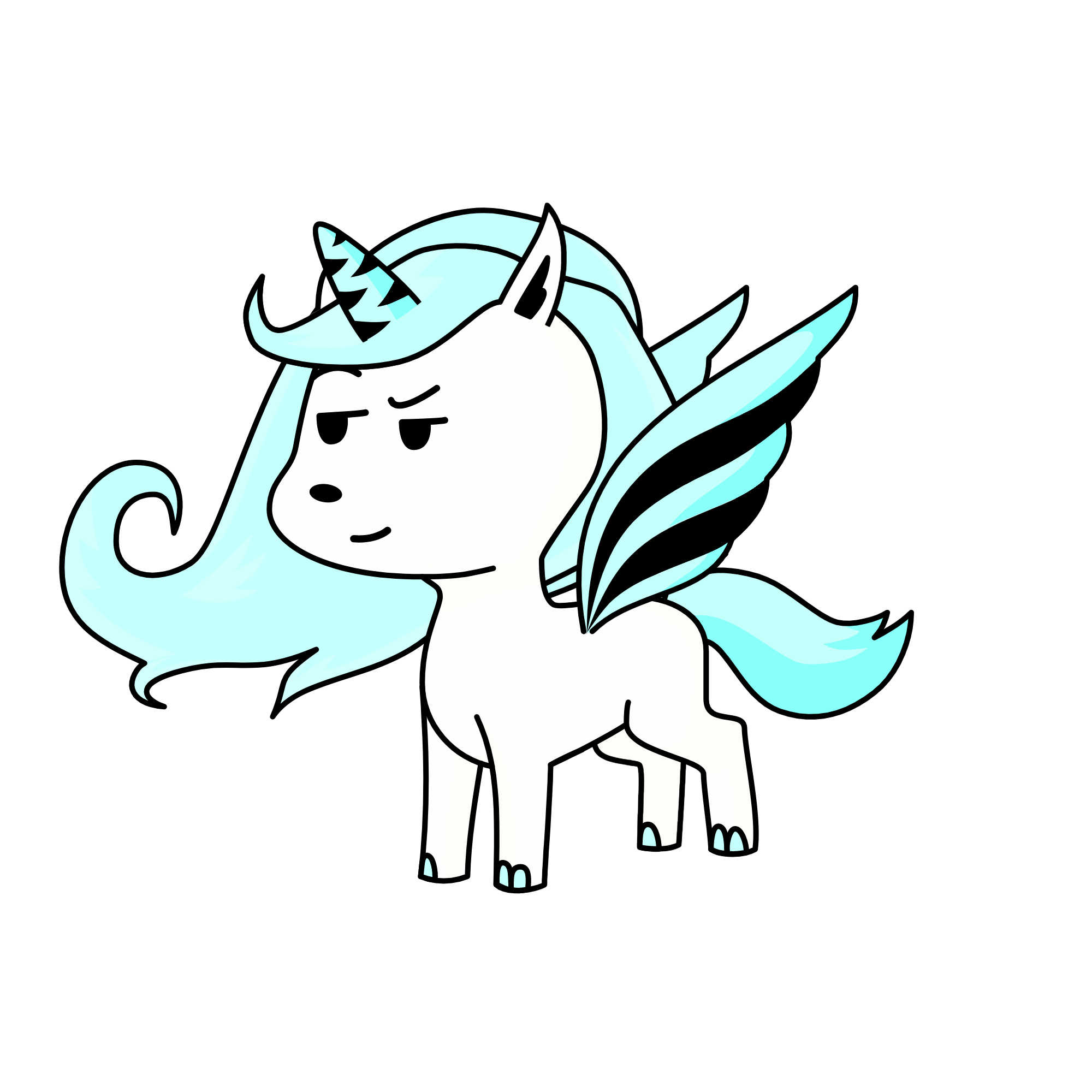 snowy, the unicorn