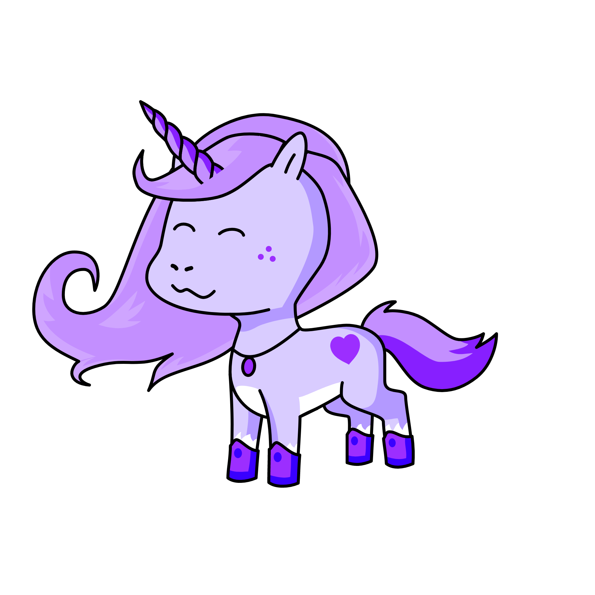 Cloudy, the unicorn