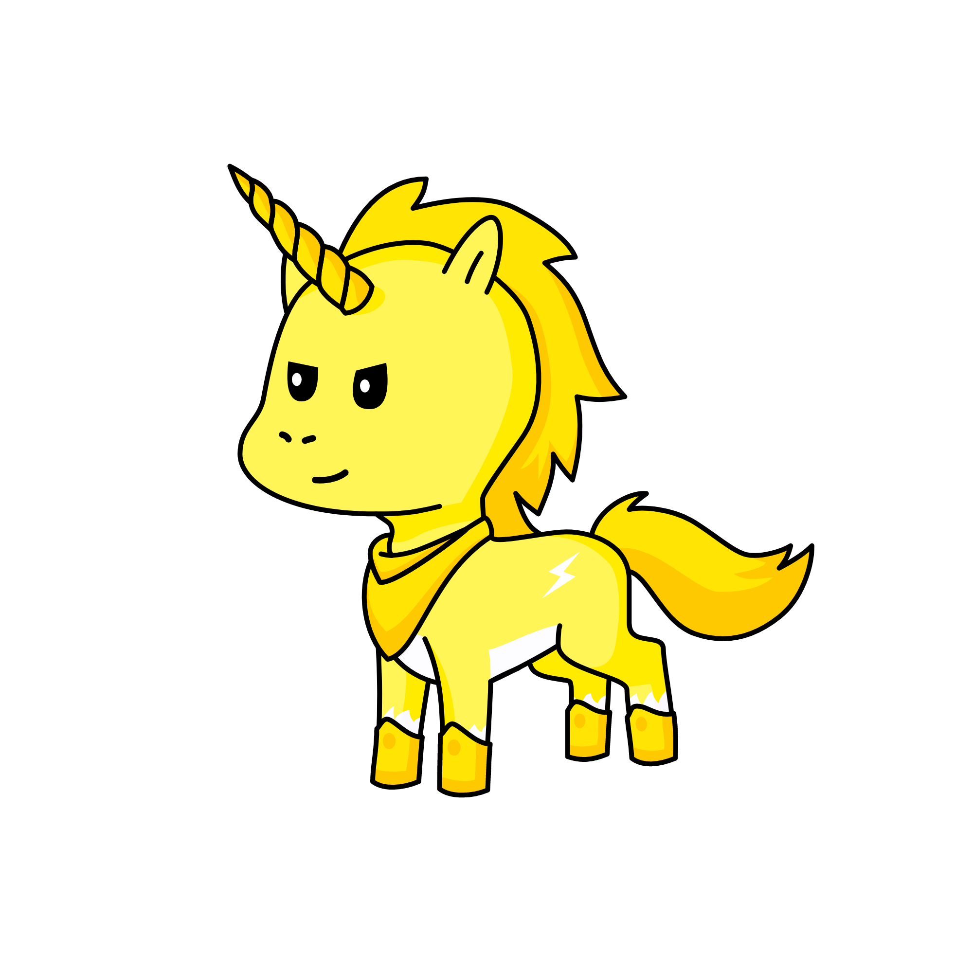Goldrider, the unicorn