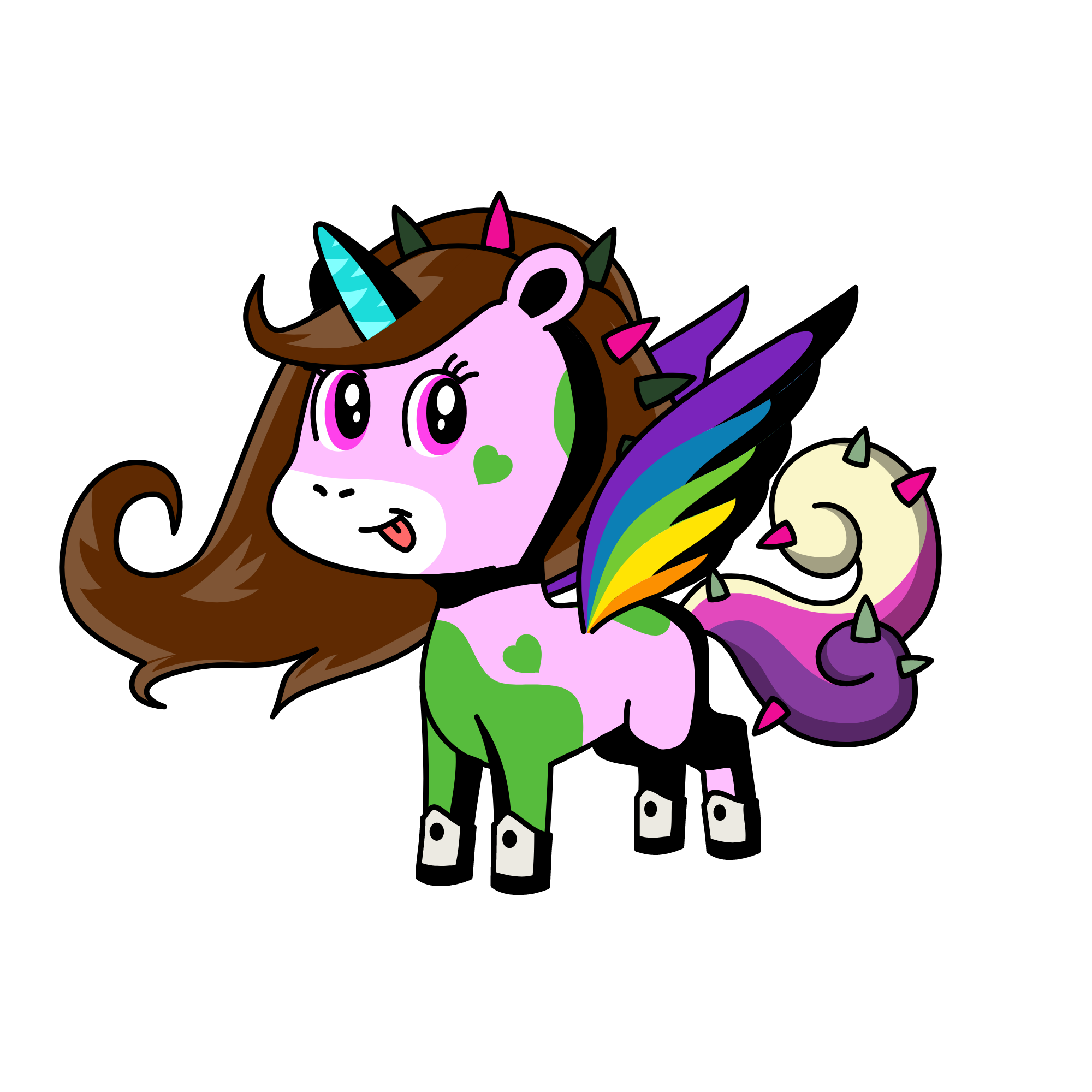 spiky girl, the unicorn