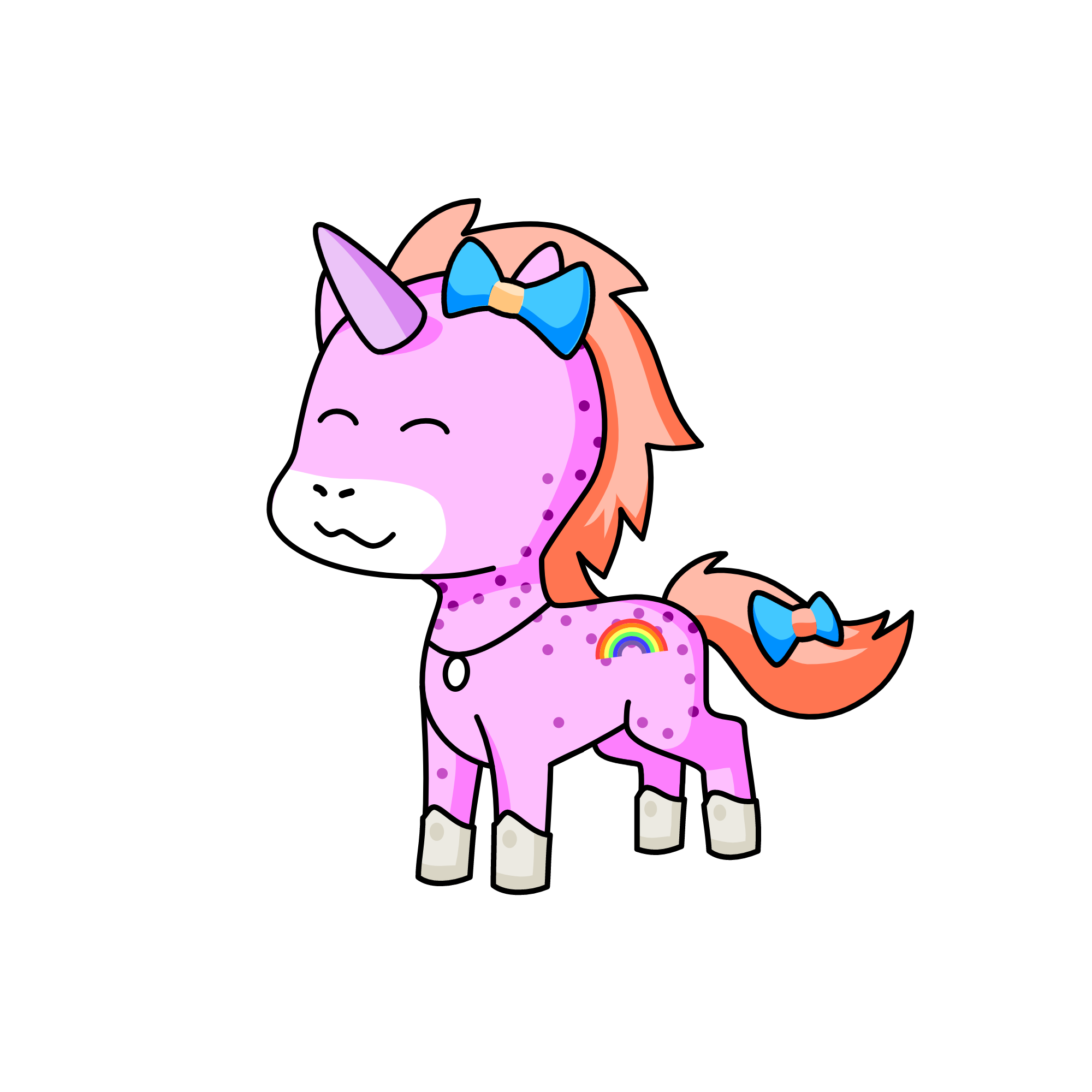 cute , the unicorn