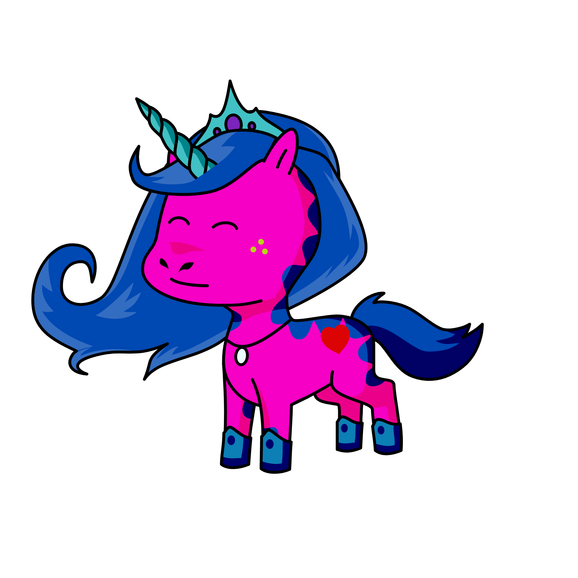 Dragon, the unicorn