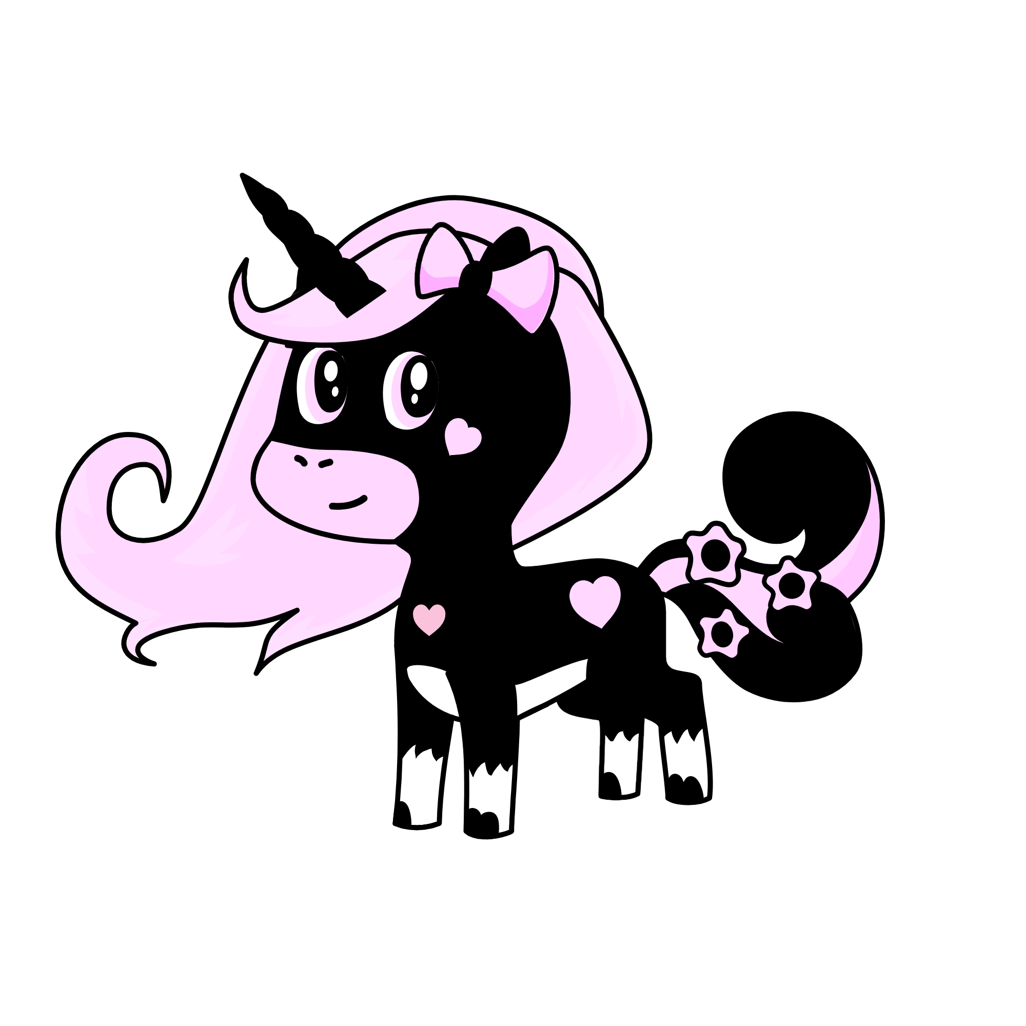 Mid-sky, the unicorn