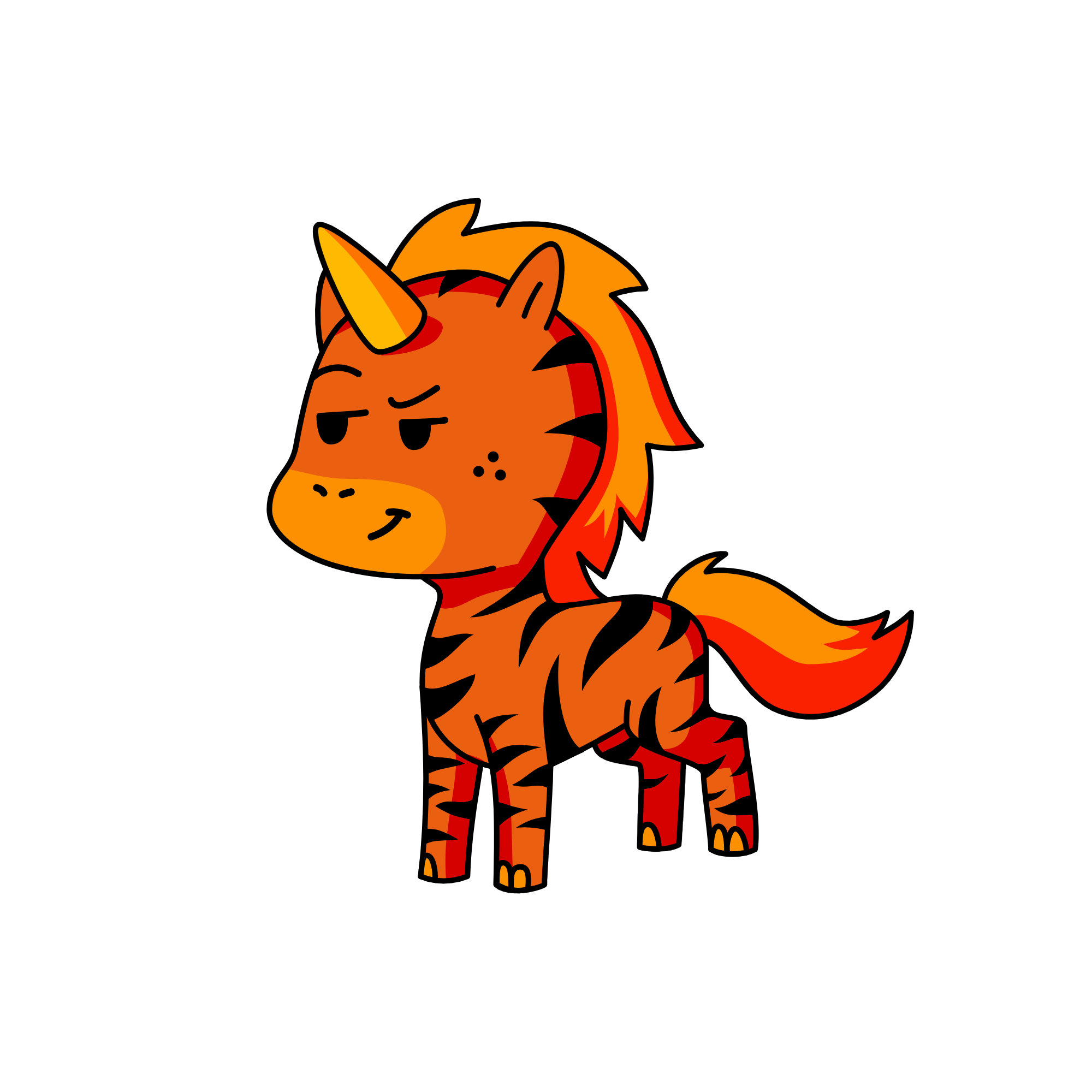 tiger, the unicorn