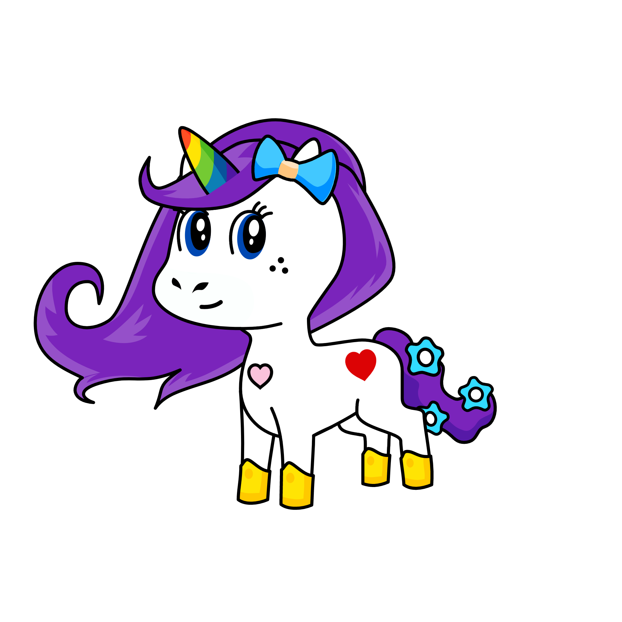 Violet, the unicorn